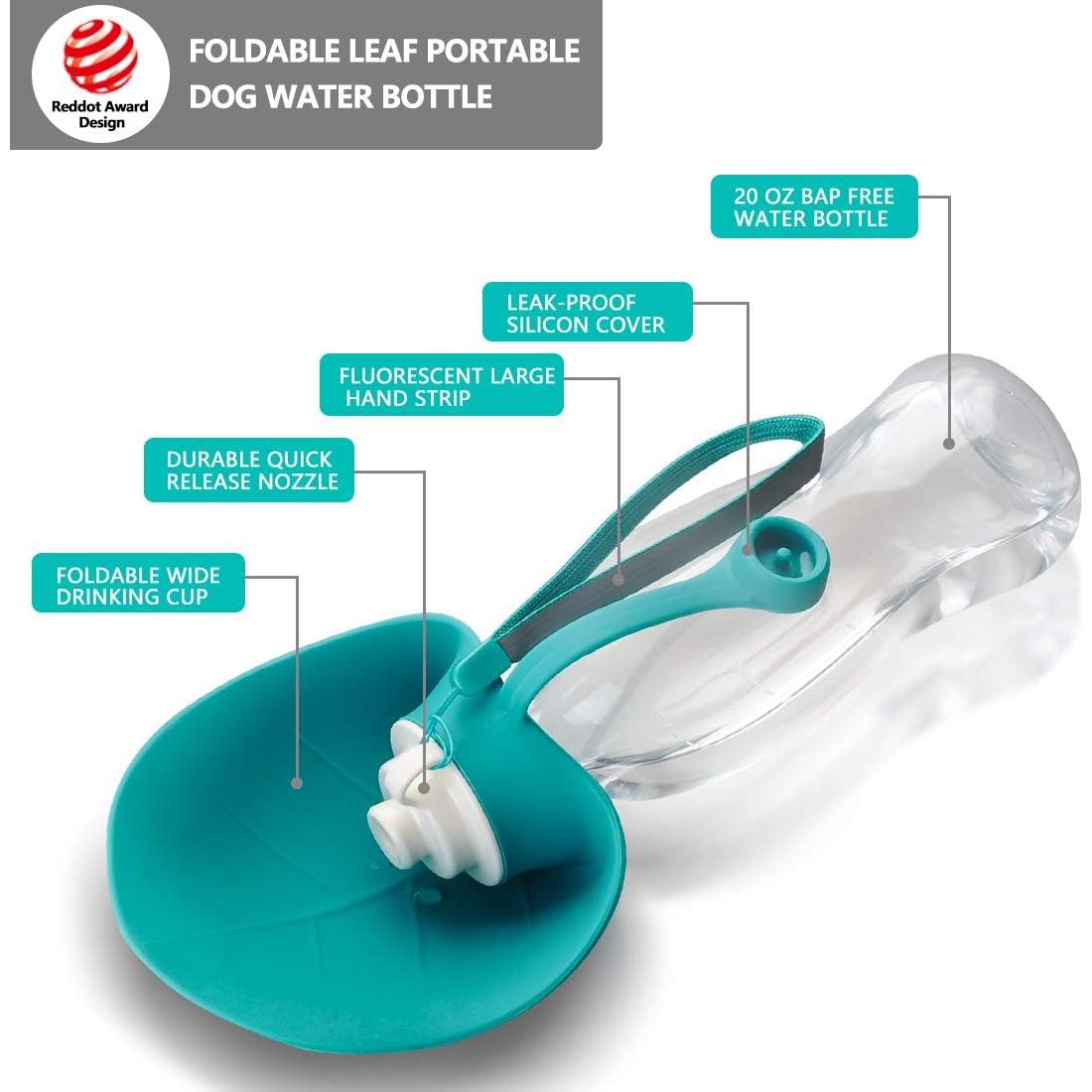 Botella de Agua para Mascotas TIOVERY 591 ml Azul