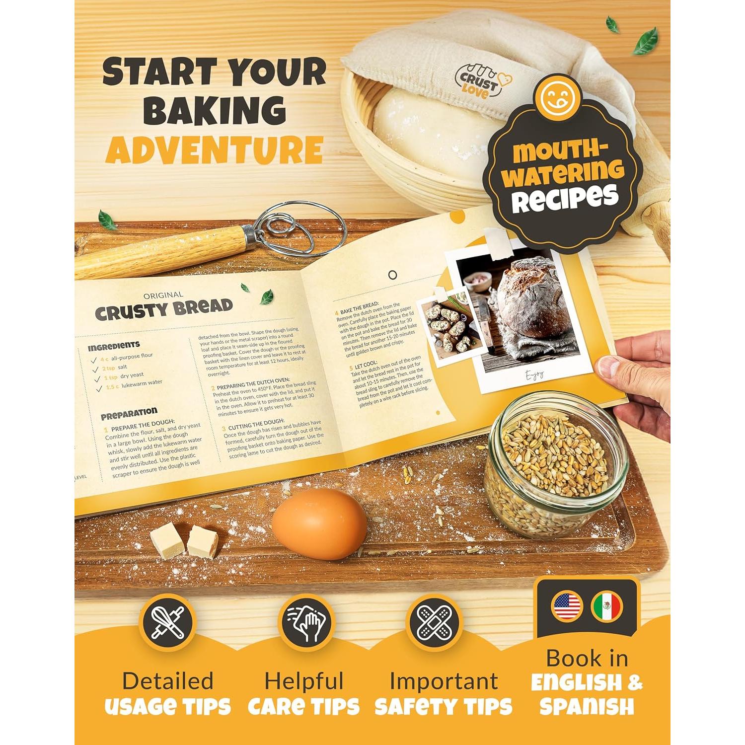 Horno Holandés Crustlove 5QT Hierro Fundido con Accesorios