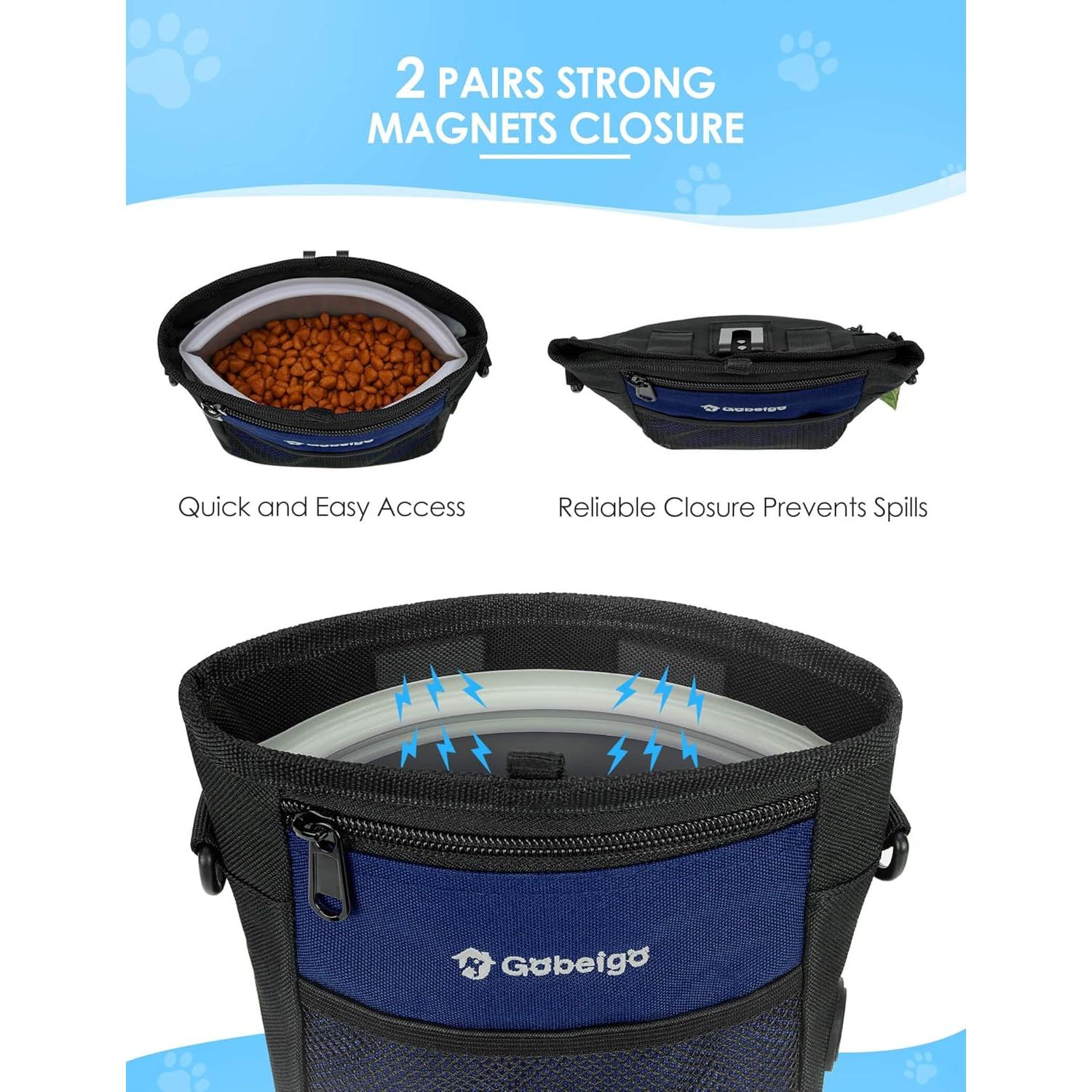 Bolsa de Golosinas para Perros Gobeigo Azul Marino 4 Tazas