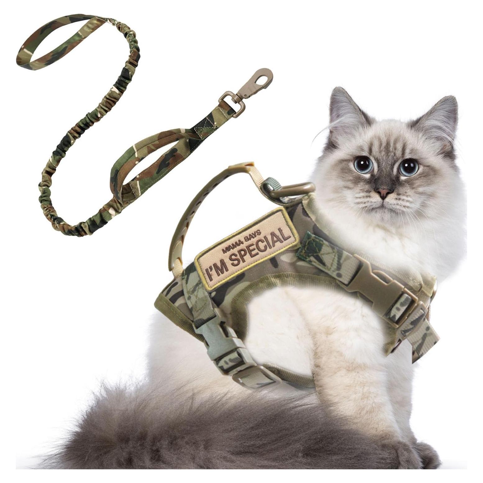 Arnés Táctico Ajustable AIWAI para Gato Grande Camuflaje