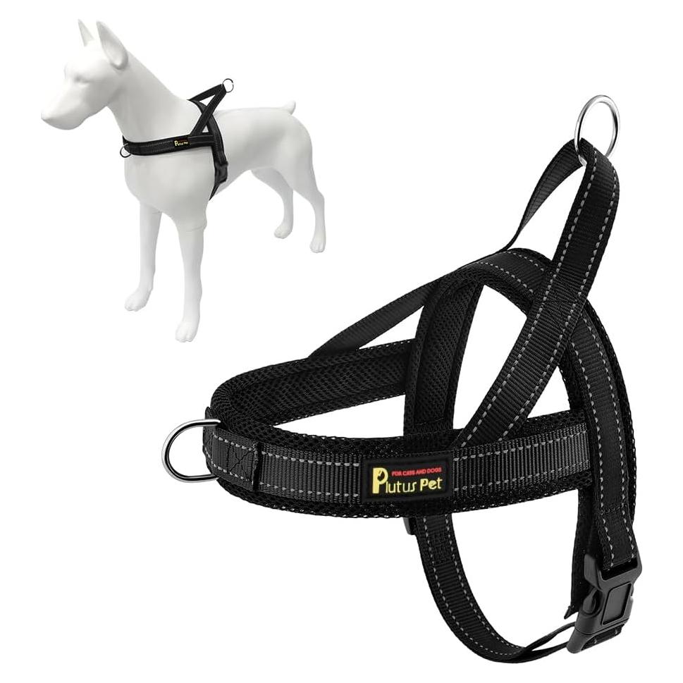 Arnés para Perros Plutus Pet Ajustable Malla Transpirable M Negro