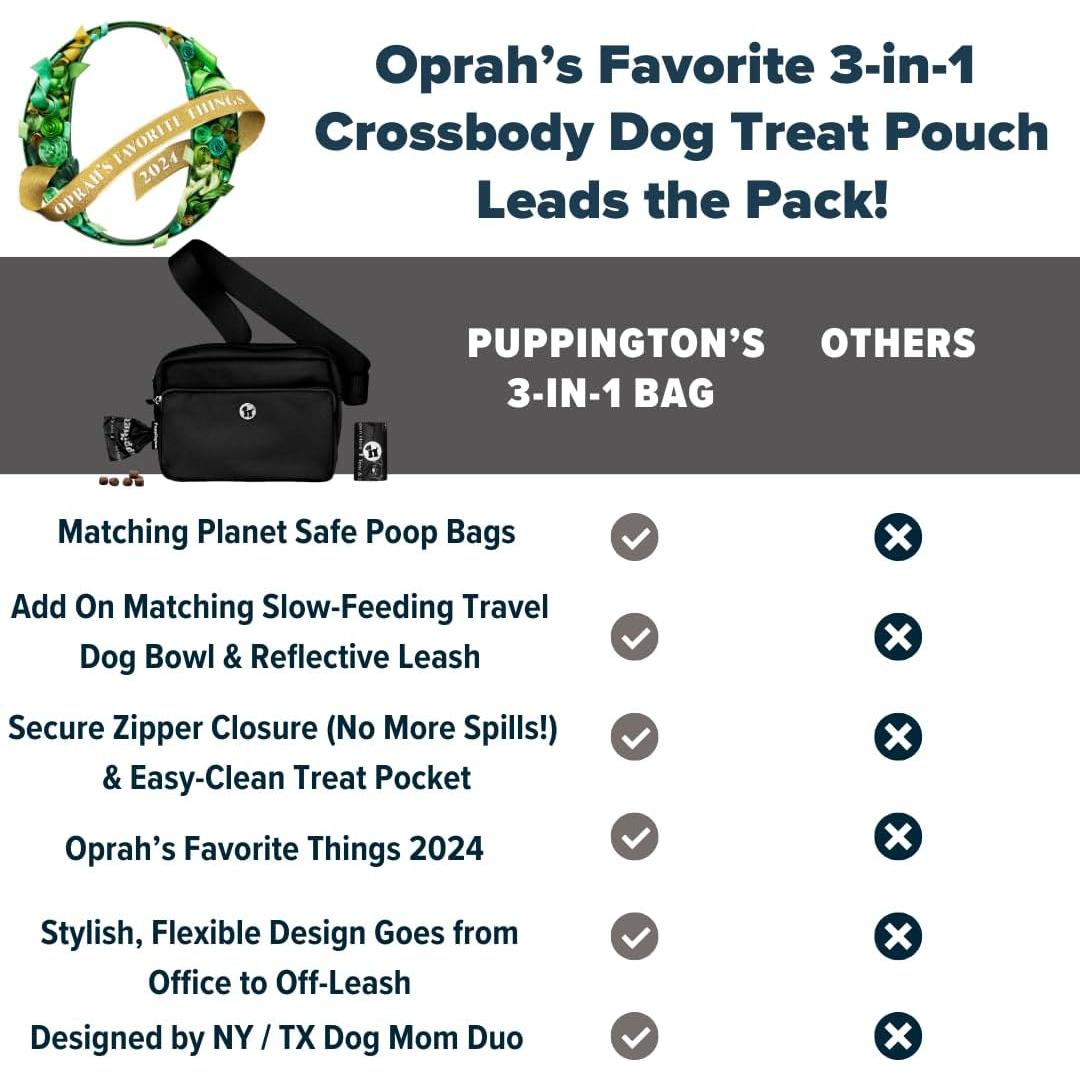 Bolsa de Paseo para Perros Puppington 3 en 1 Negro Onyx