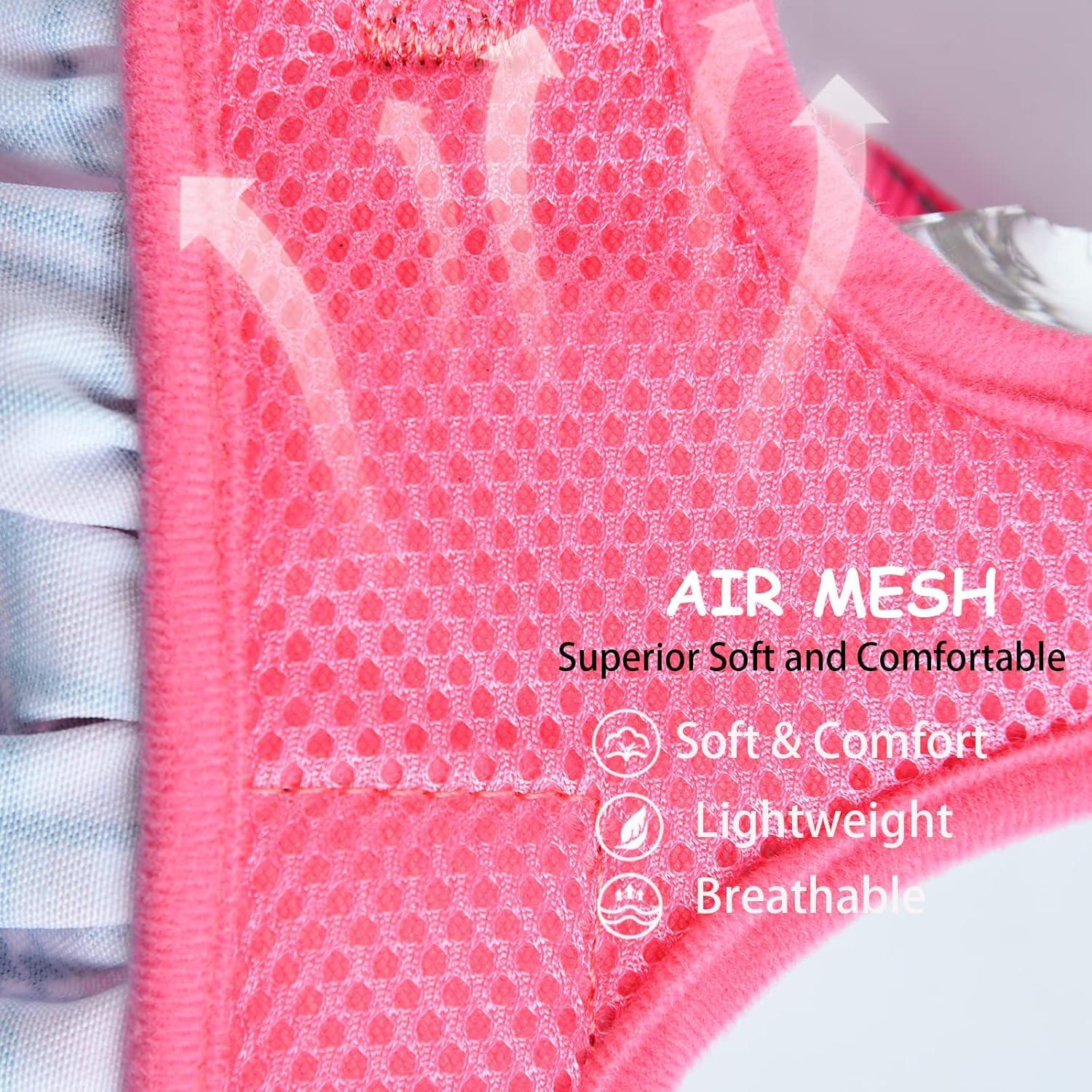 Arnés para Perro Kosiyi Rosa Pequeño Ajustable Transpirable