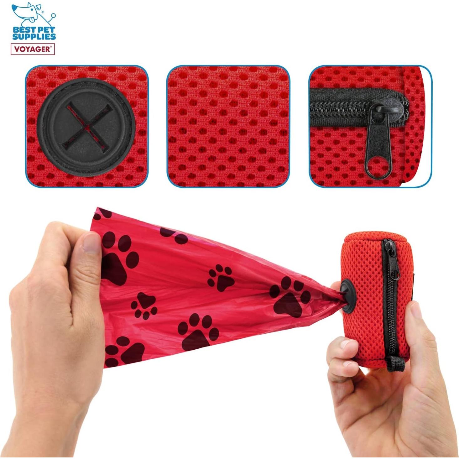 Dispensador de Bolsas de Excremento para Perros Rojo