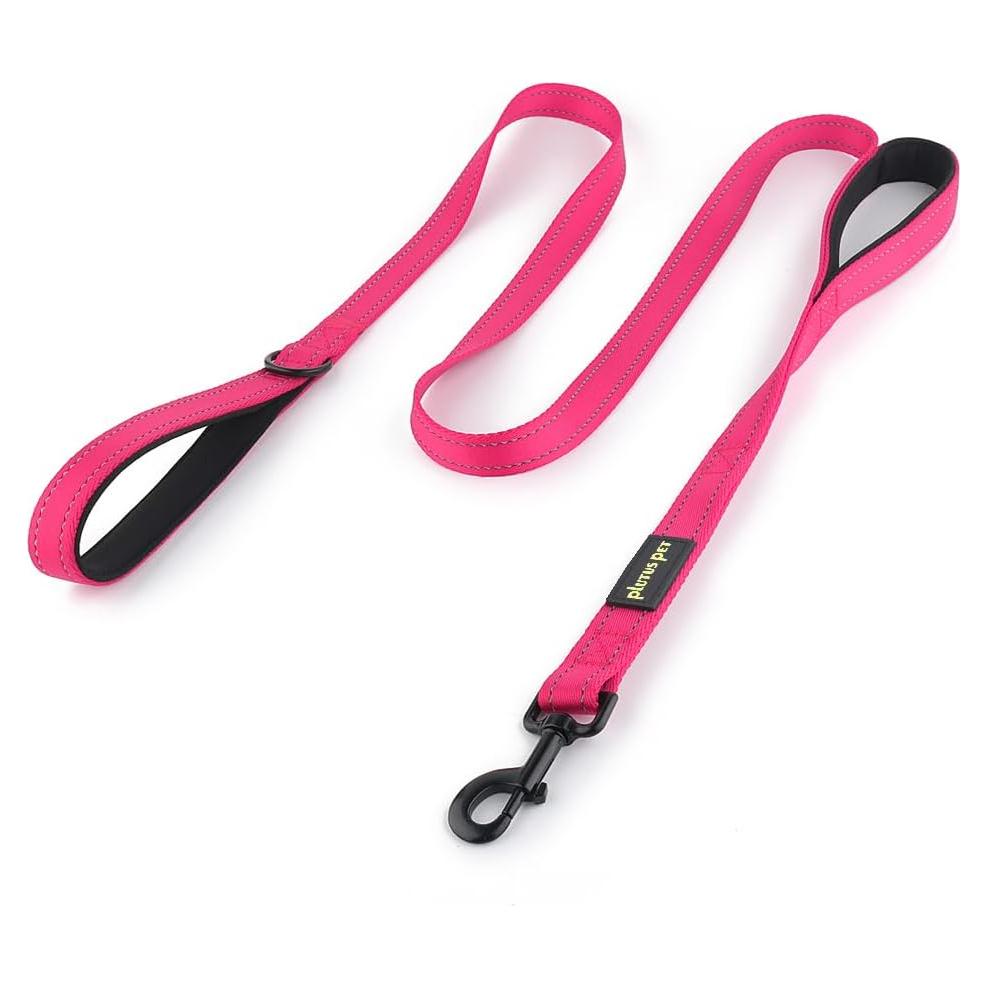Correa para Perros Plutus Pet Doble Mango 1,83 m Rosa