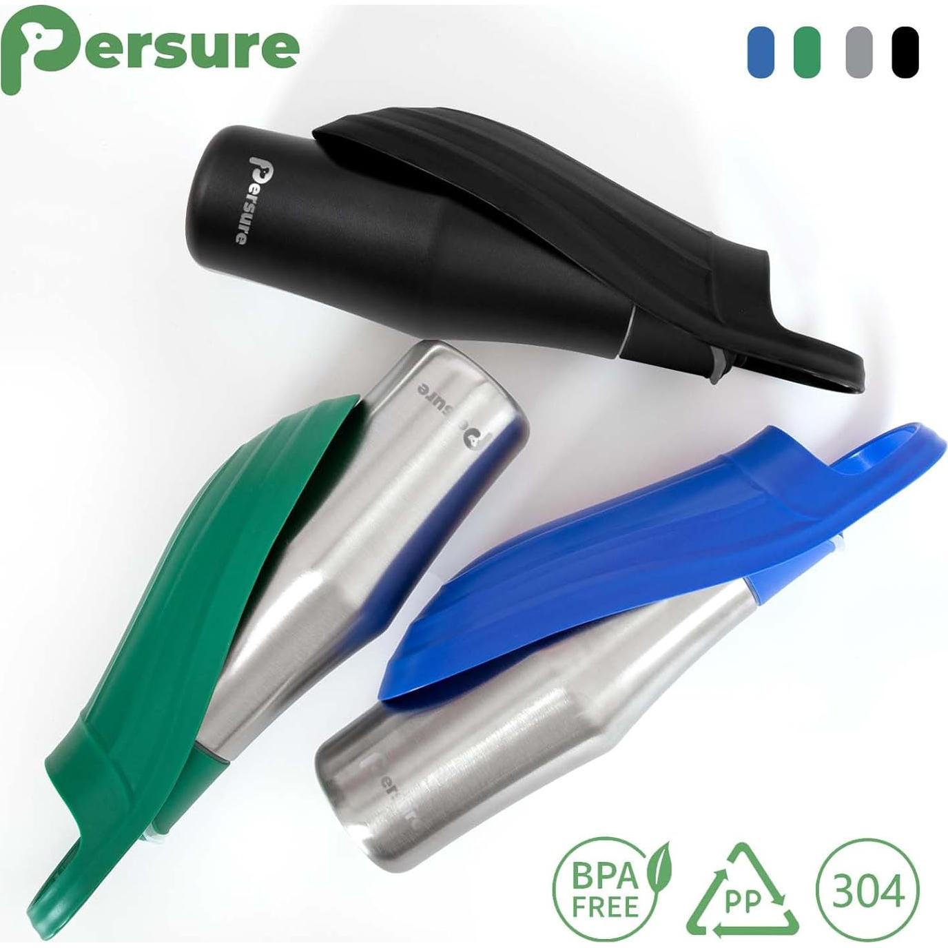 Botella de Agua para Perros Persure 800 ml Negra a Prueba de Fugas