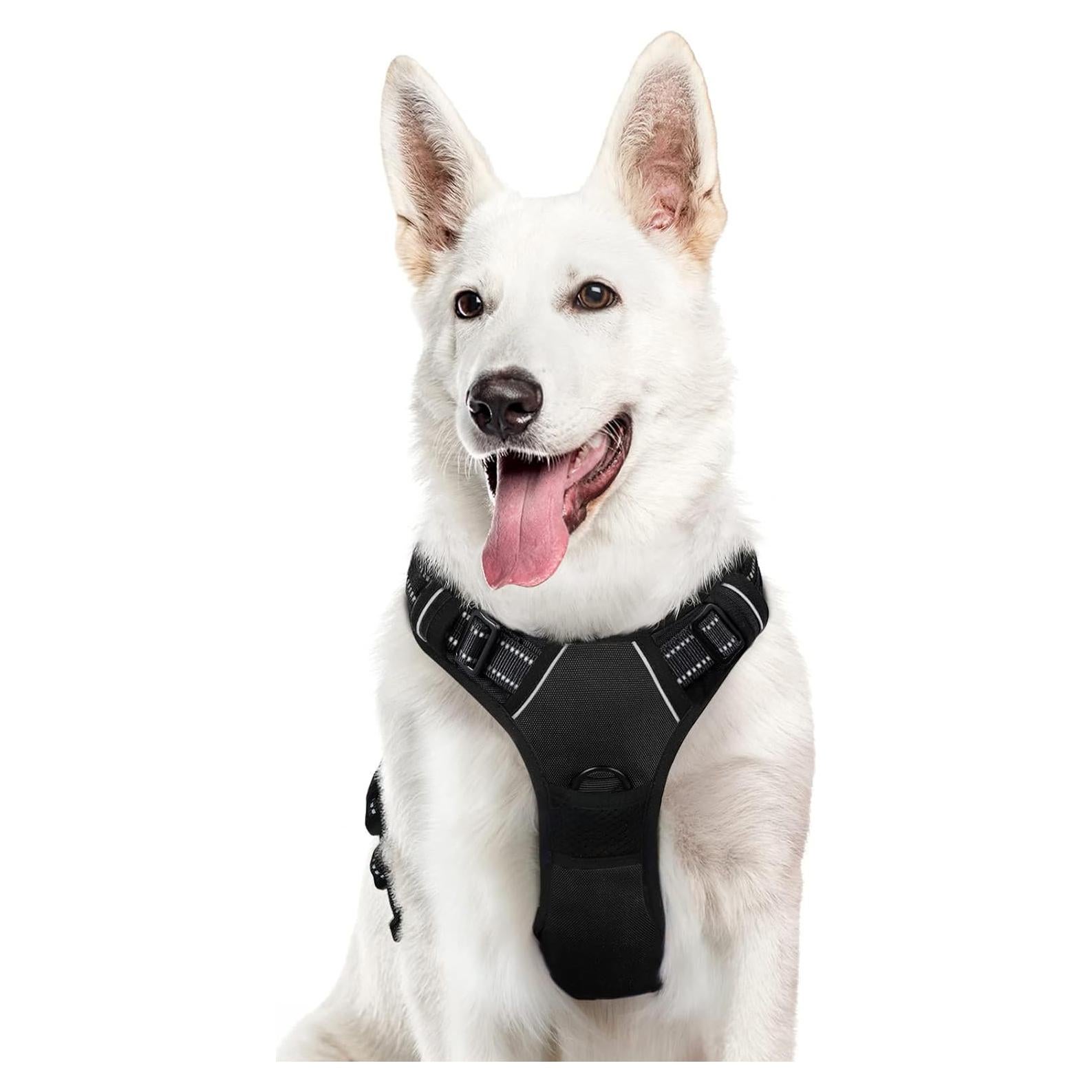 Arnés para Perros Eagloo XL Negro Ajustable Sin Tirones