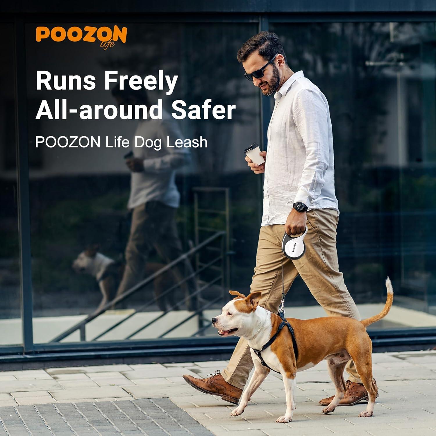 Correa de Perro Retráctil POOZON 4,88 m Nylon Resistente