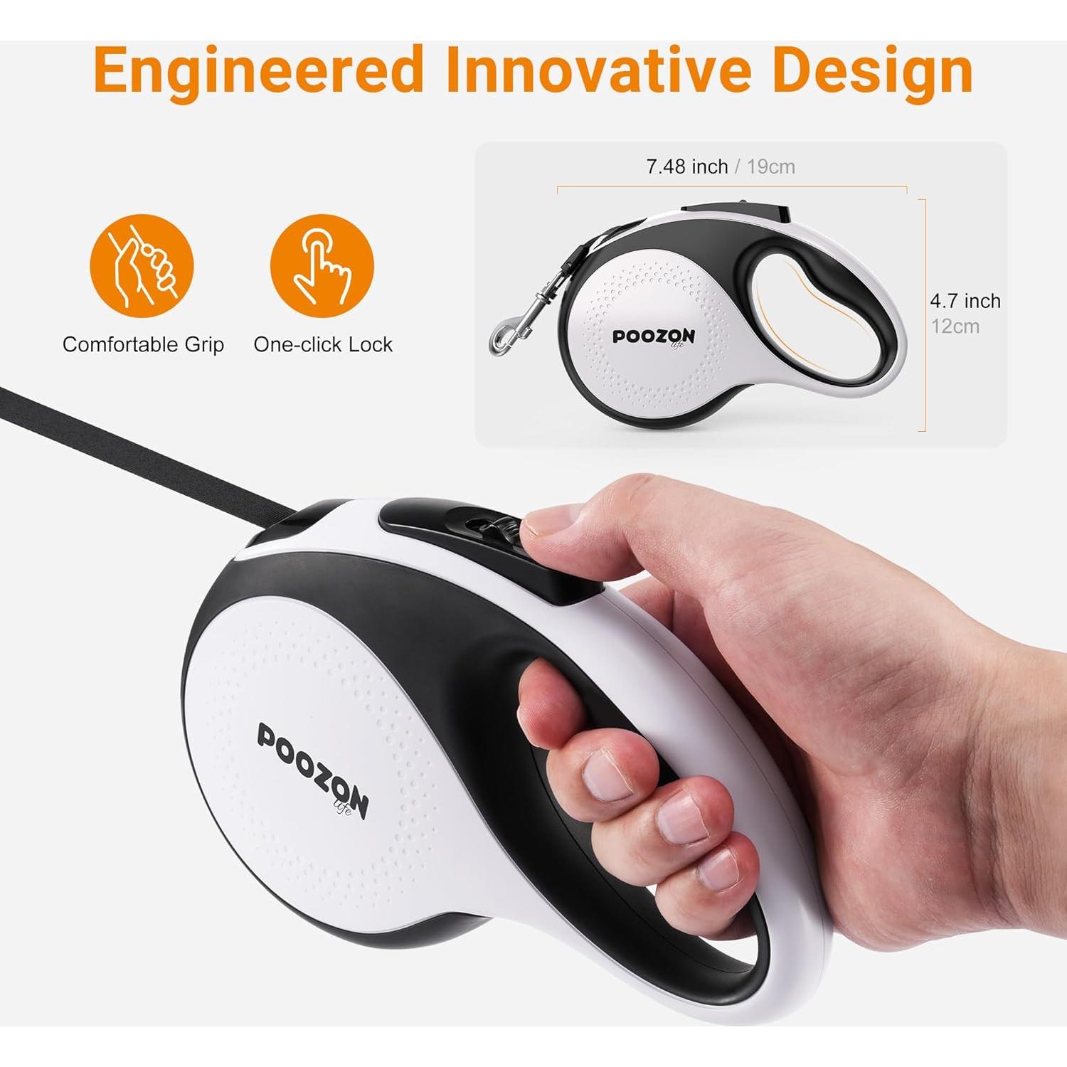 Correa de Perro Retráctil POOZON 4,88 m Nylon Resistente