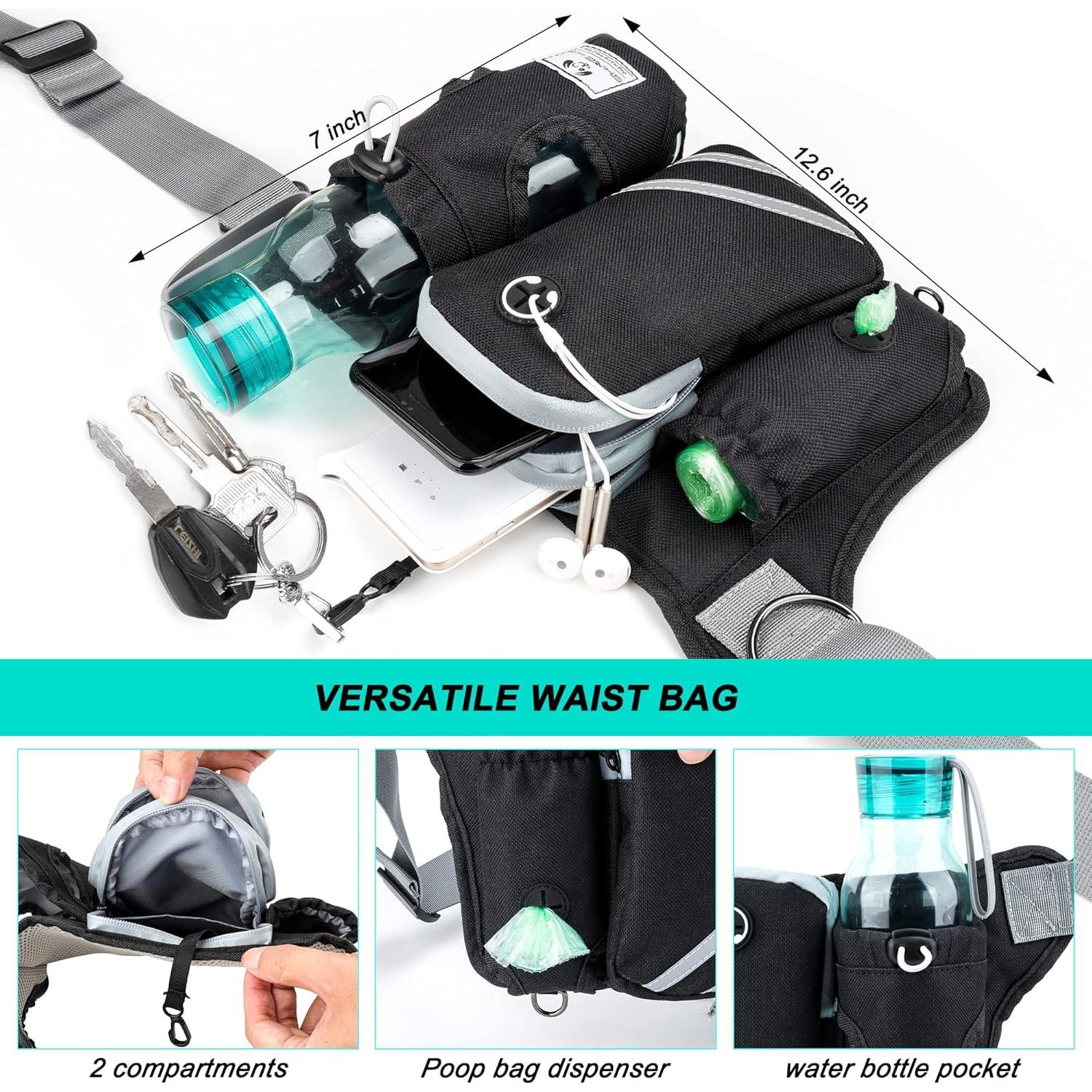 Correa para Perros Manos Libres SHINE HAI Doble Bungee