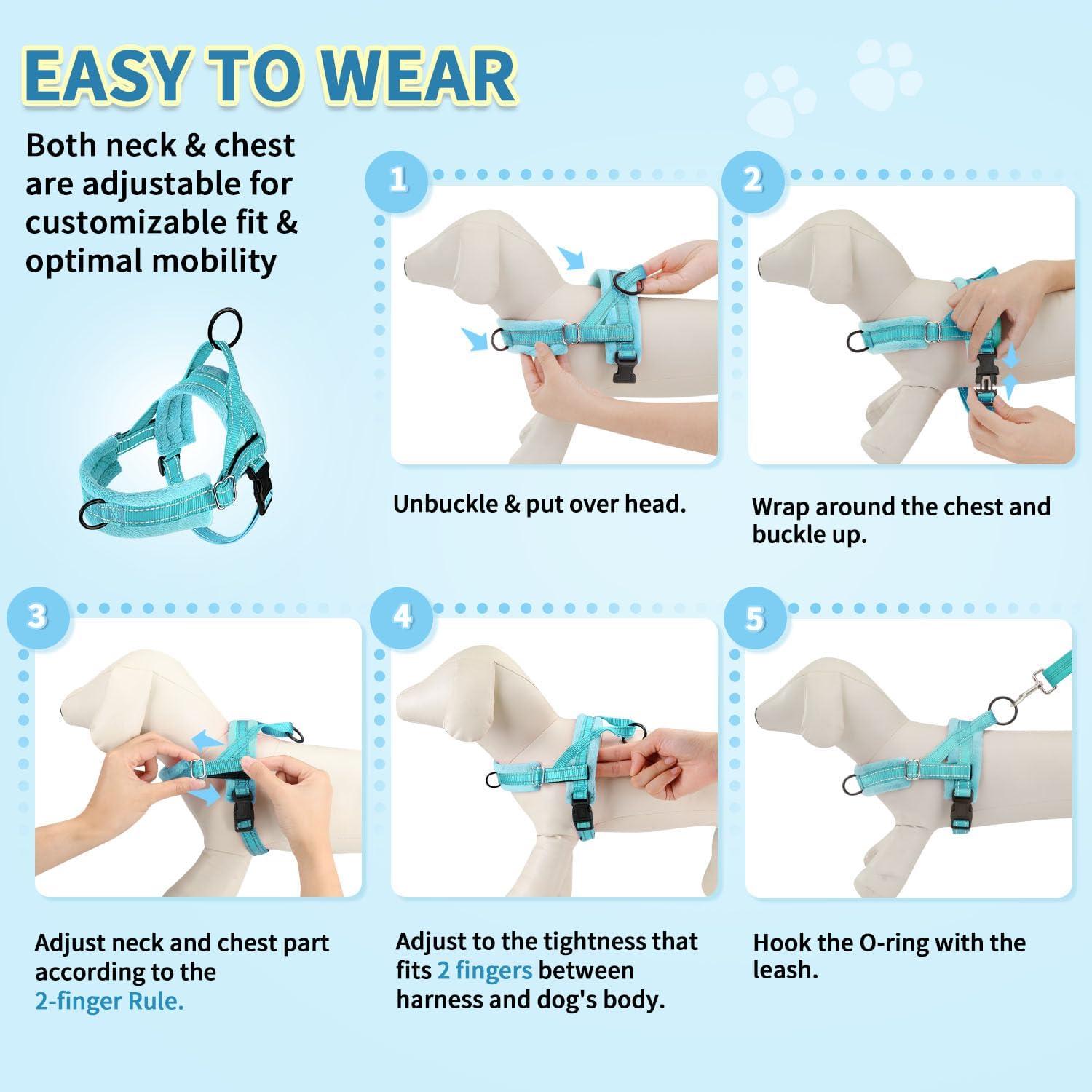 Arnés Sin Tirones SlowTon para Perros Pequeños Ajustable