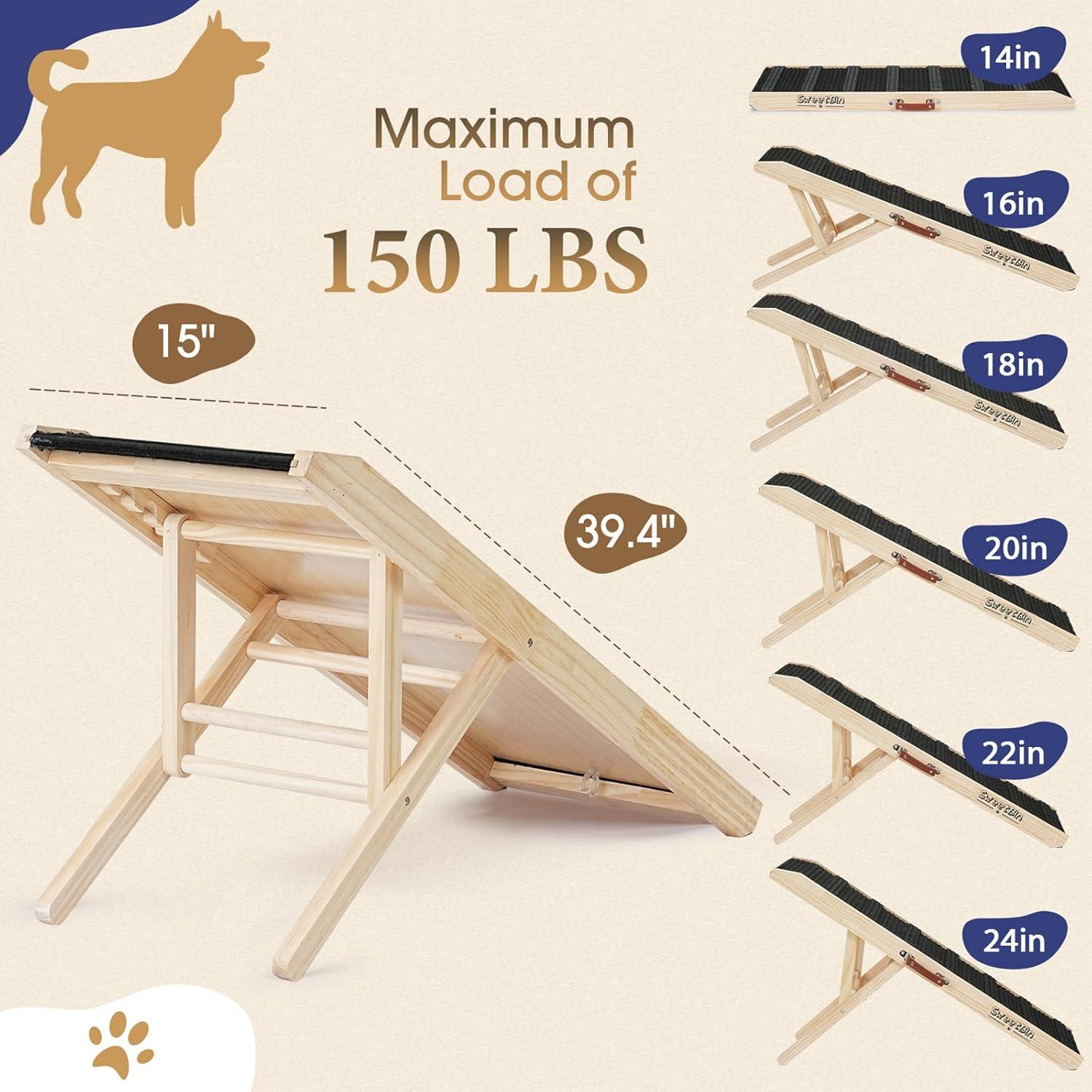 Rampa para Perros SweetBin 99 cm Ajustable Antideslizante