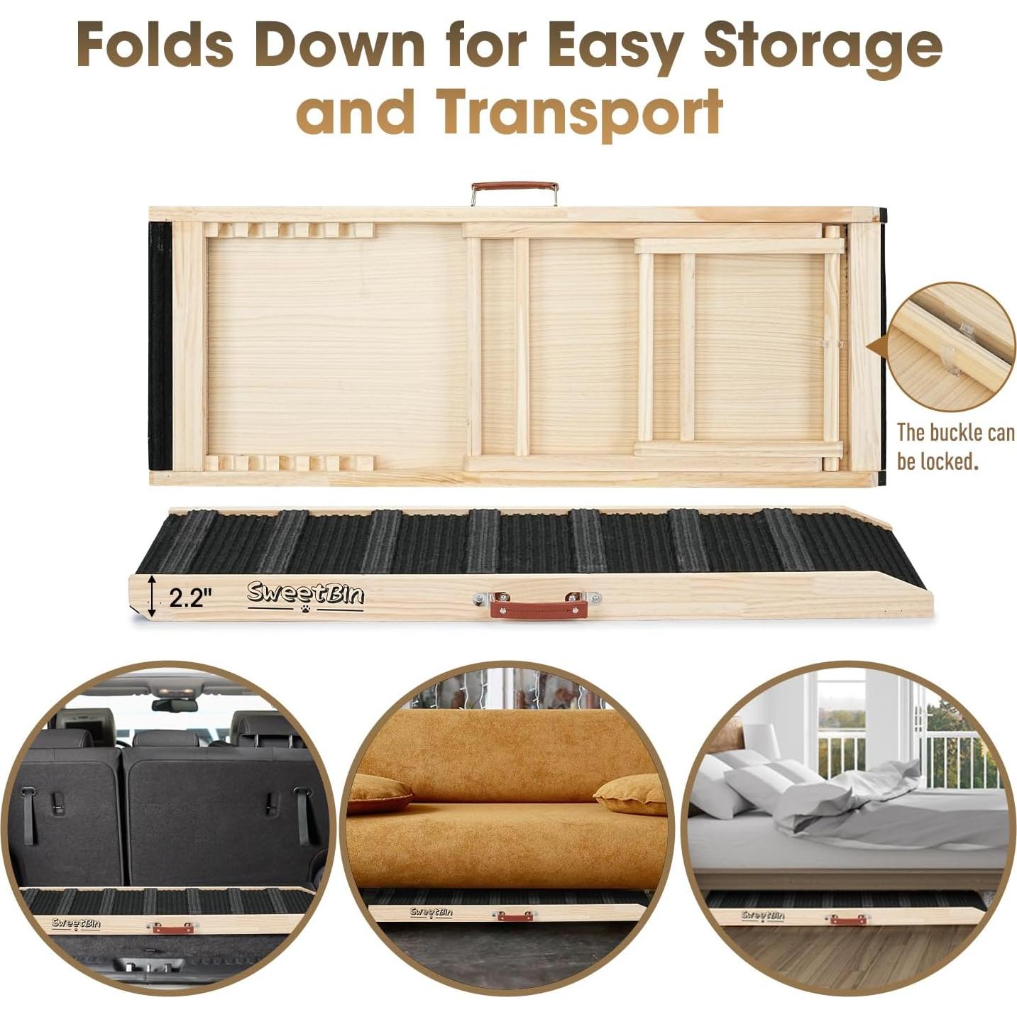 Rampa para Perros SweetBin 99 cm Ajustable Antideslizante