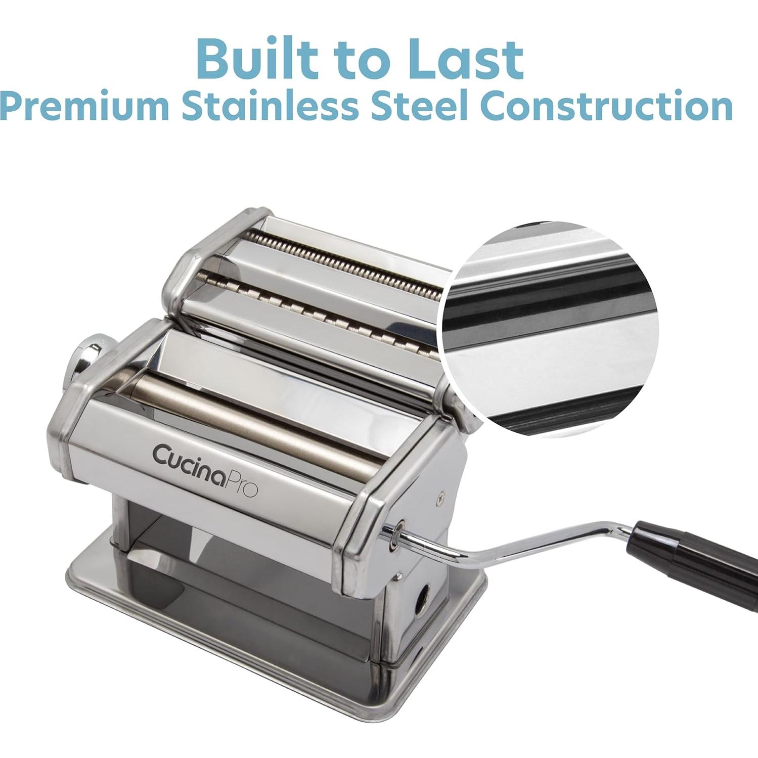 Máquina de Pasta CucinaPro Clásica Manual con Accesorios