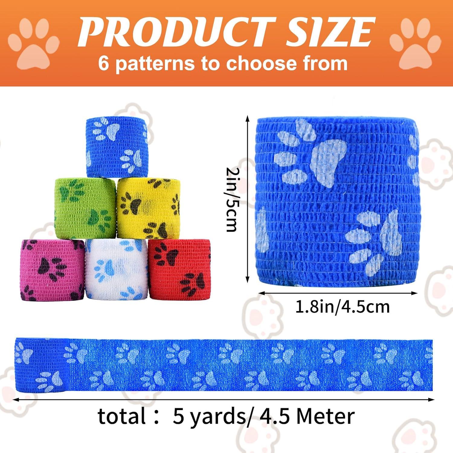 6 Rollos Vendaje Veterinario Kreyfer 5 m x 5 cm Autoadhesivo
