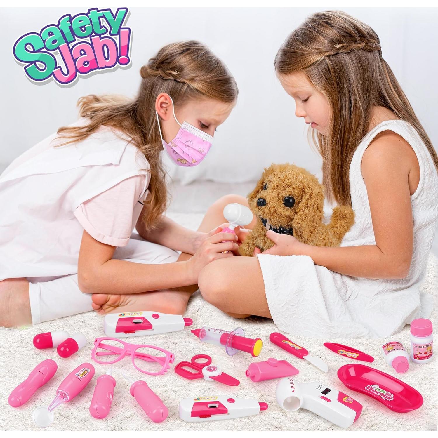 Kit de Doctor para Mascotas MR.TN 33 Piezas Rosa