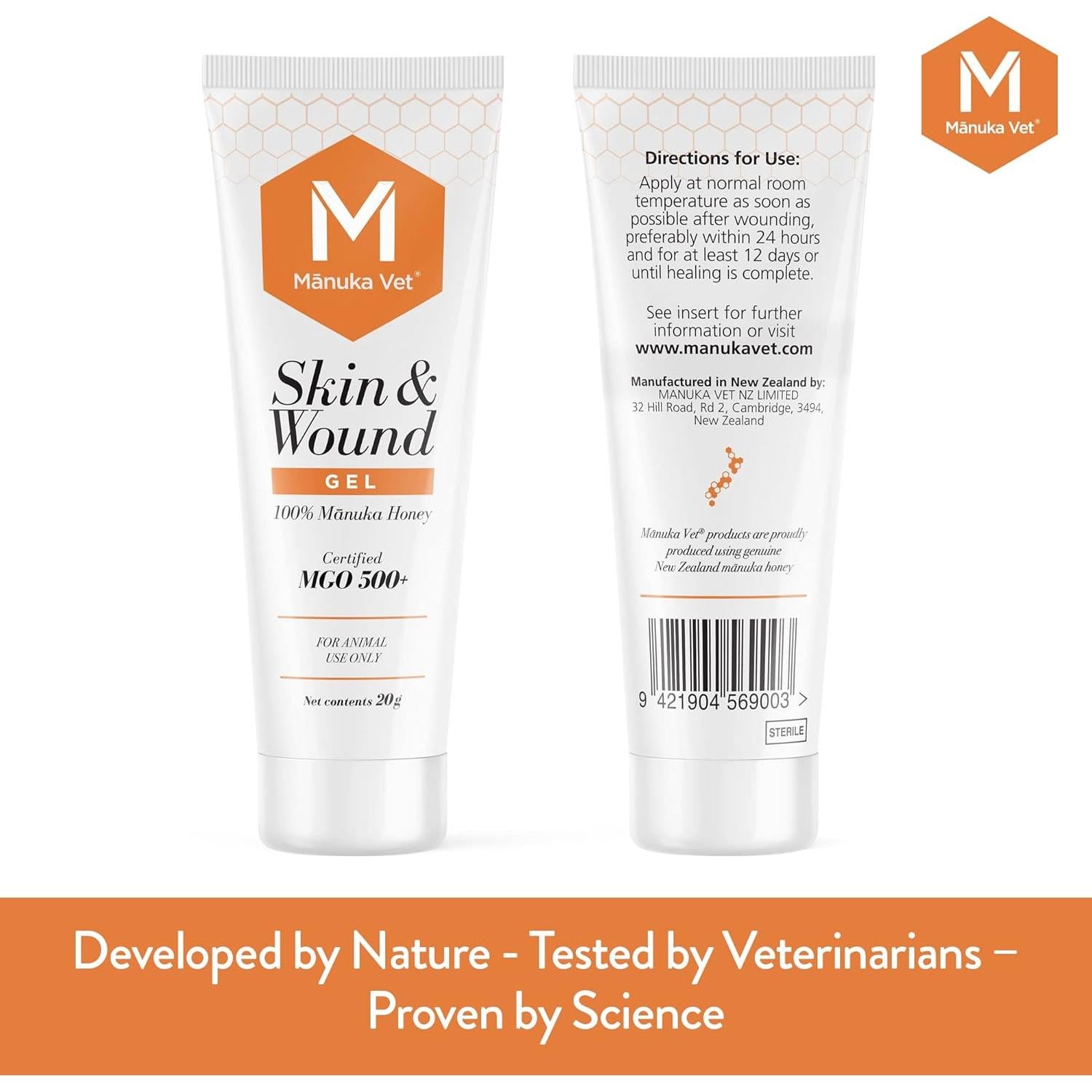 Gel Curativo Miel de Manuka Vet 20 g para Perros y Gatos