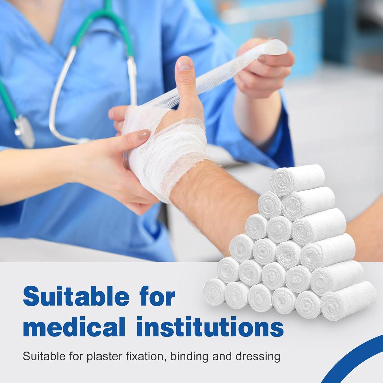 AZEN Gasa Médica Premium 25 Rollos 7,62 cm x 3,75 m