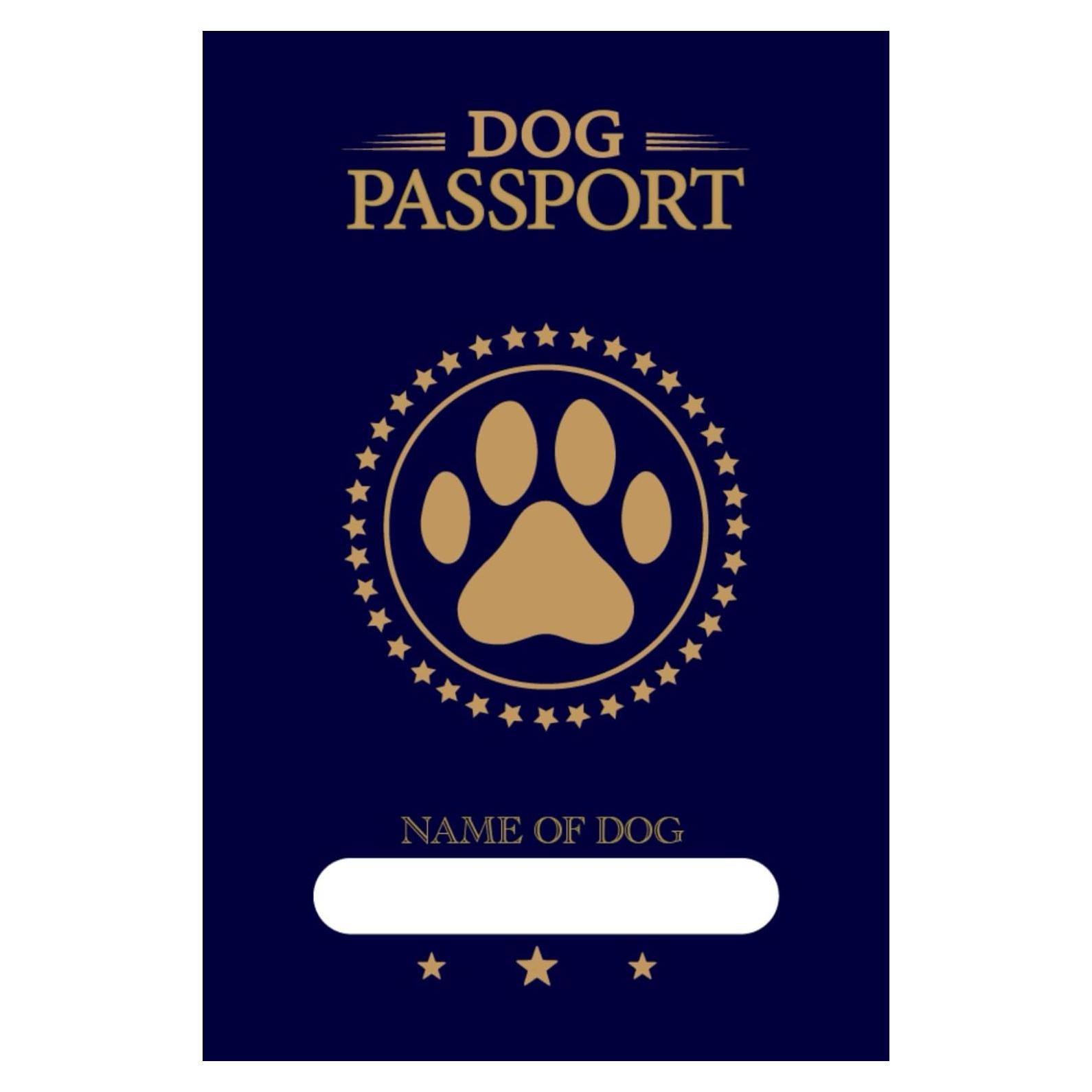 Dog Passport & Medical Record, for Pet Health and Travel Size 4"x 6": Health Medical Dark Blue Passport for Travel. Vaccine Track Journal Notebook, ... Record Book For Pet Lovers Dogs Puppies