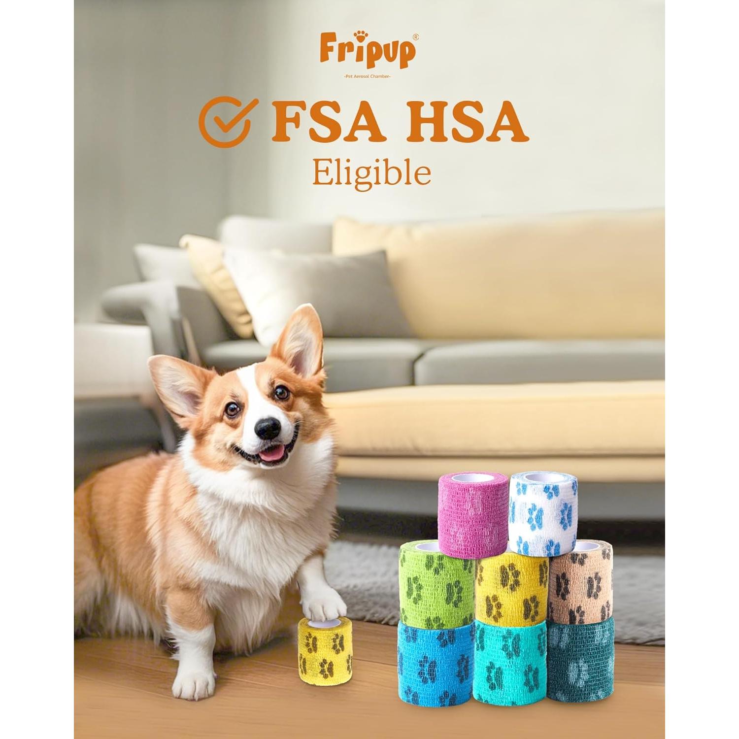 Venda Autoadhesiva Veterinaria FriPuP 5,08 cm 8 Rollos Colores