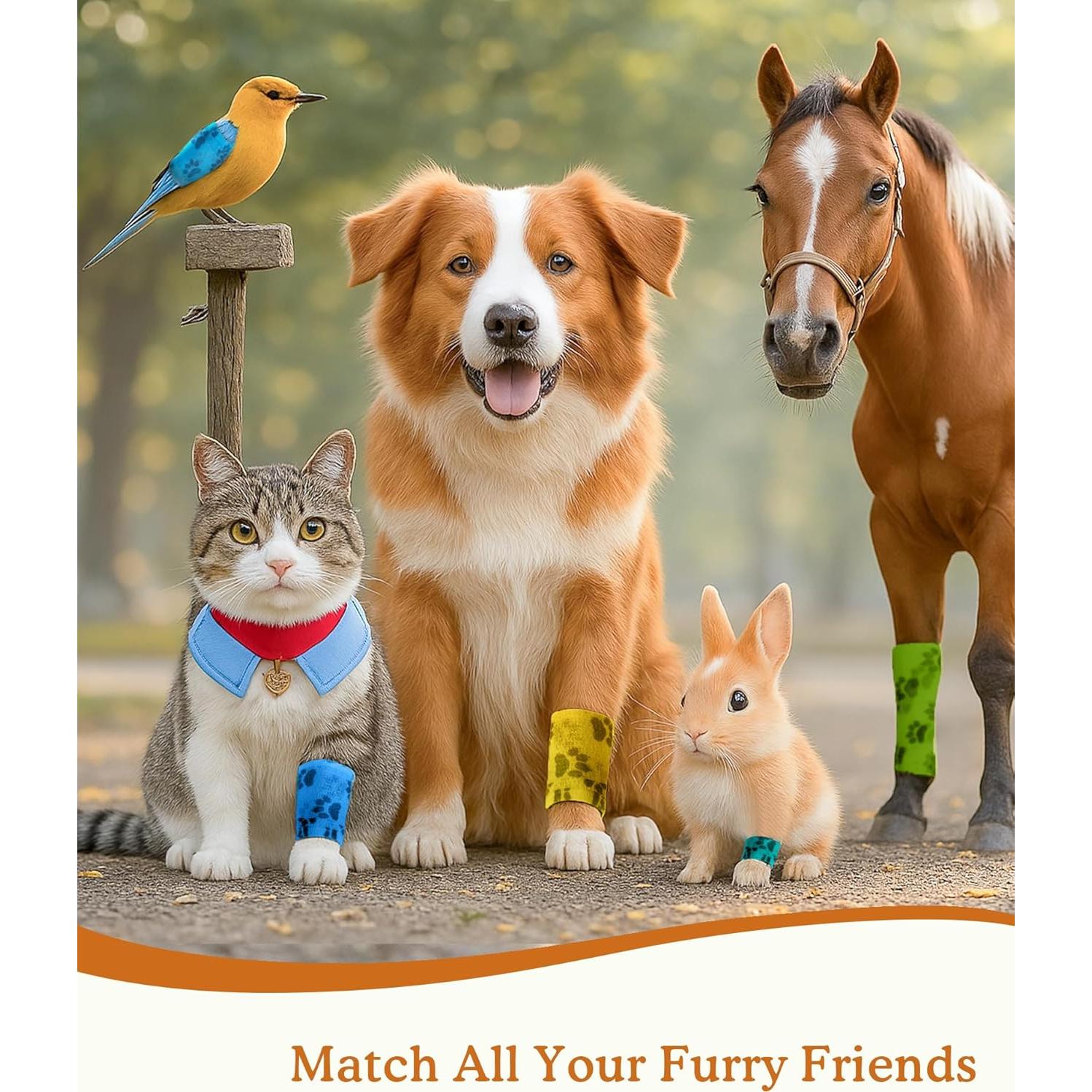 Venda Autoadhesiva Veterinaria FriPuP 5,08 cm 8 Rollos Colores