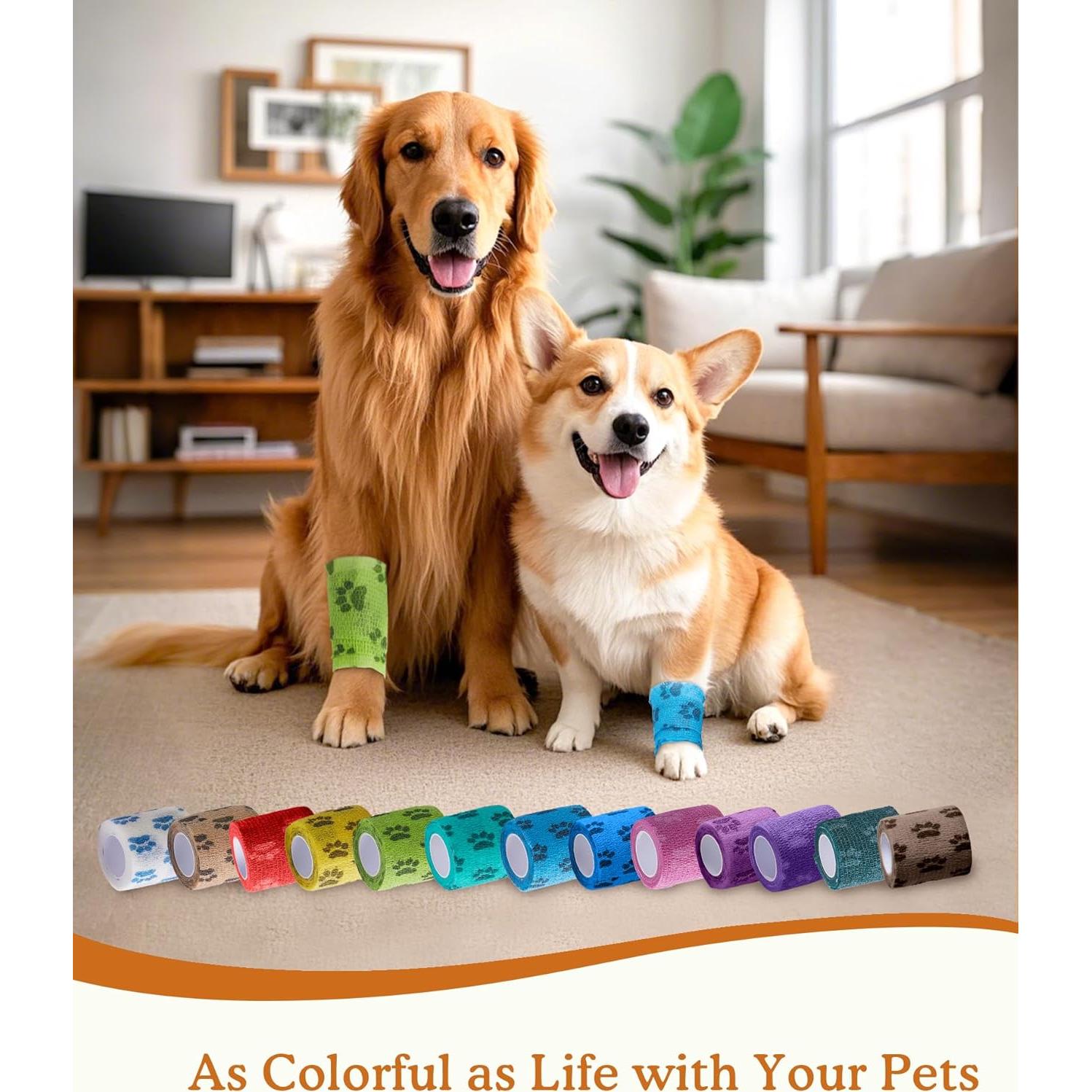 Venda Autoadhesiva Veterinaria FriPuP 5,08 cm 8 Rollos Colores