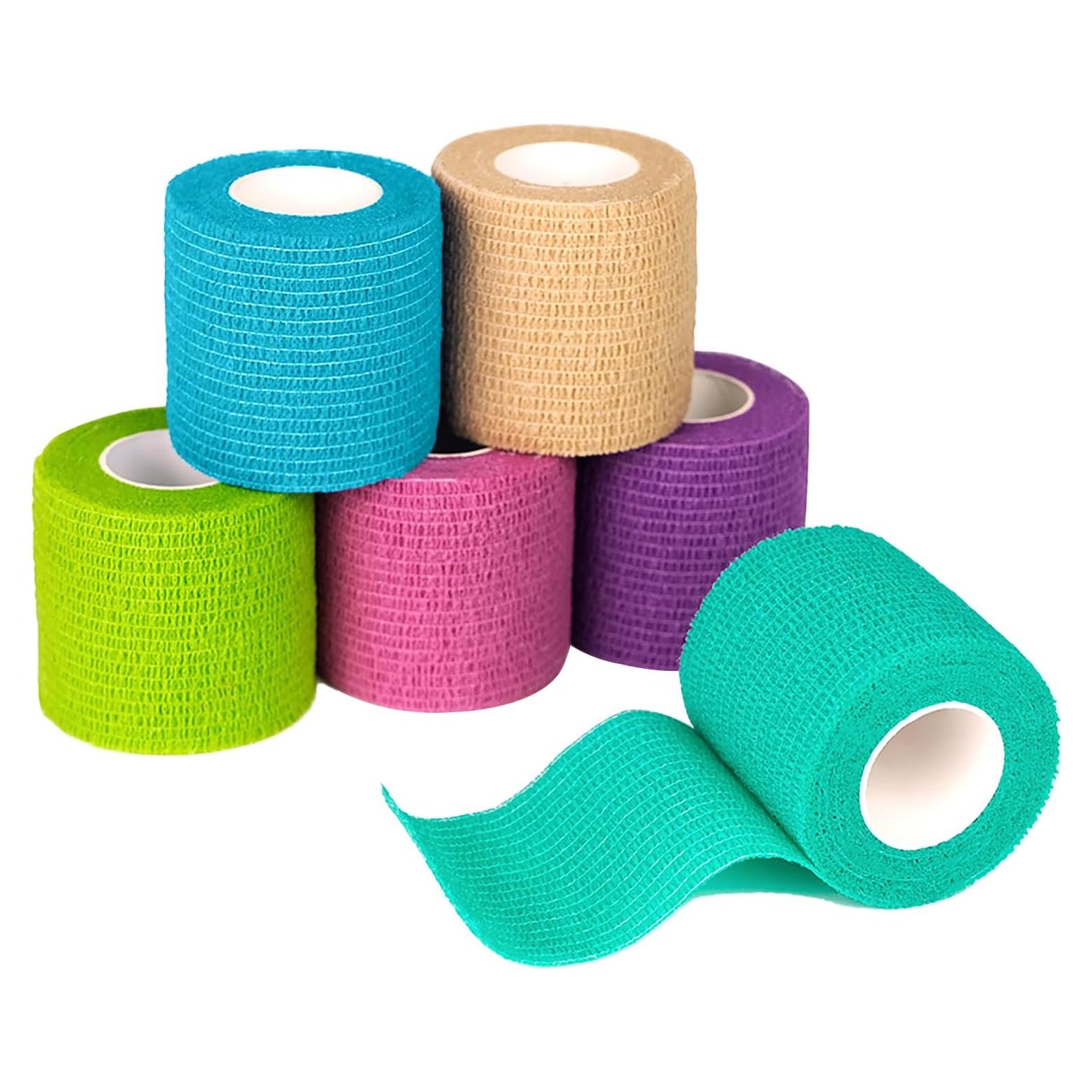 Vendaje Autoadhesivo FriCARE 2" x 5,08m Kit 6 Rollos Arcoíris