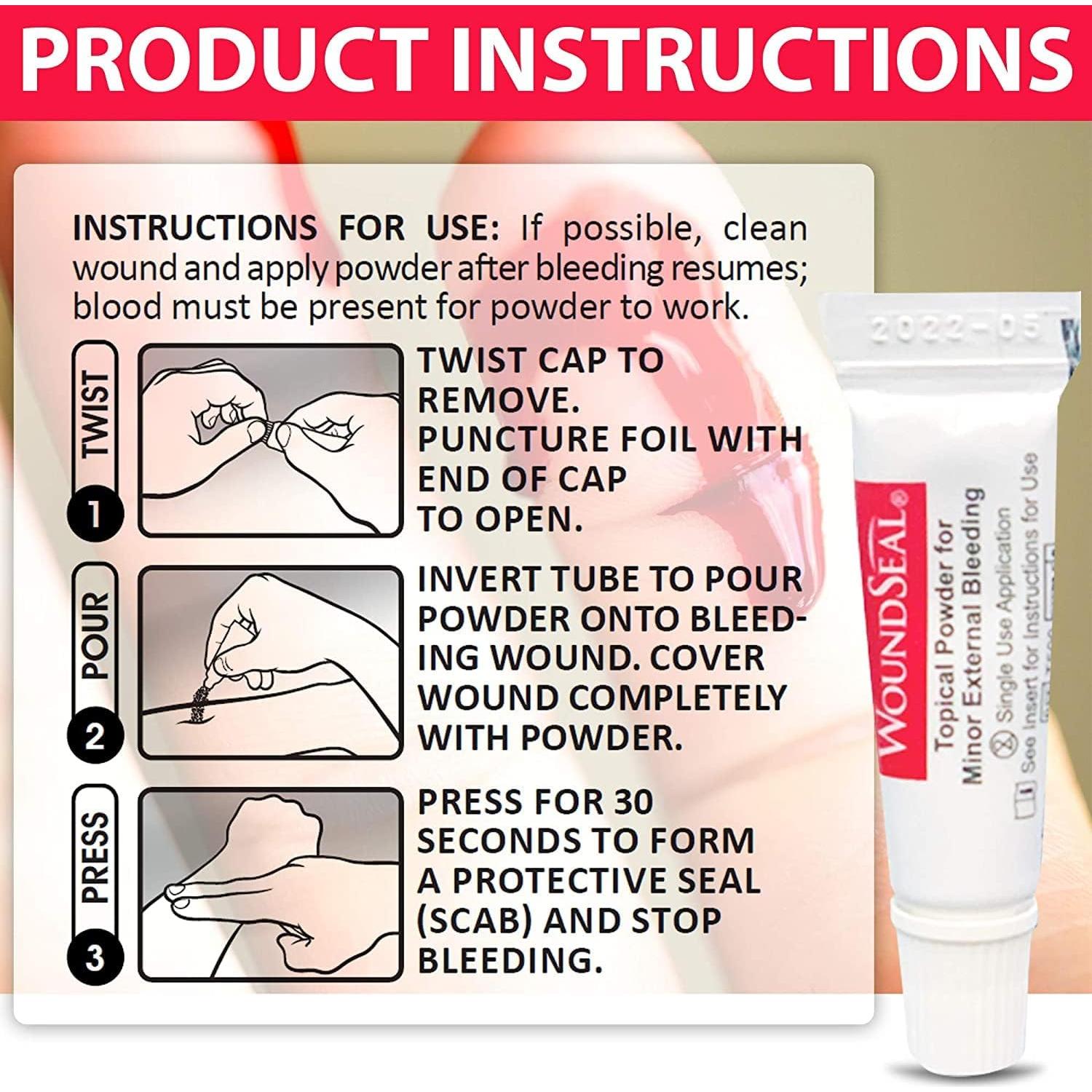 Polvo WoundSeal Biolife - Detiene Sangrado Instantáneo 3 Unidades