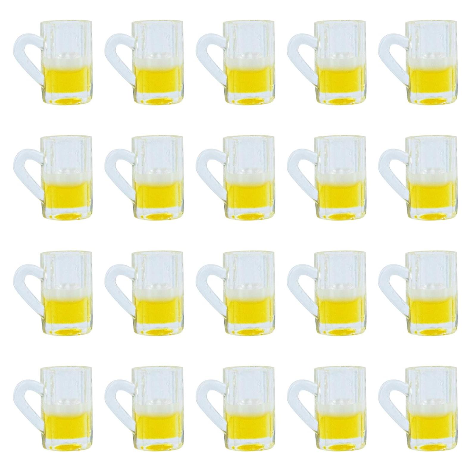 Tazas de Cerveza Miniatura AUEAR 20 Pzs 10x5 cm Resina