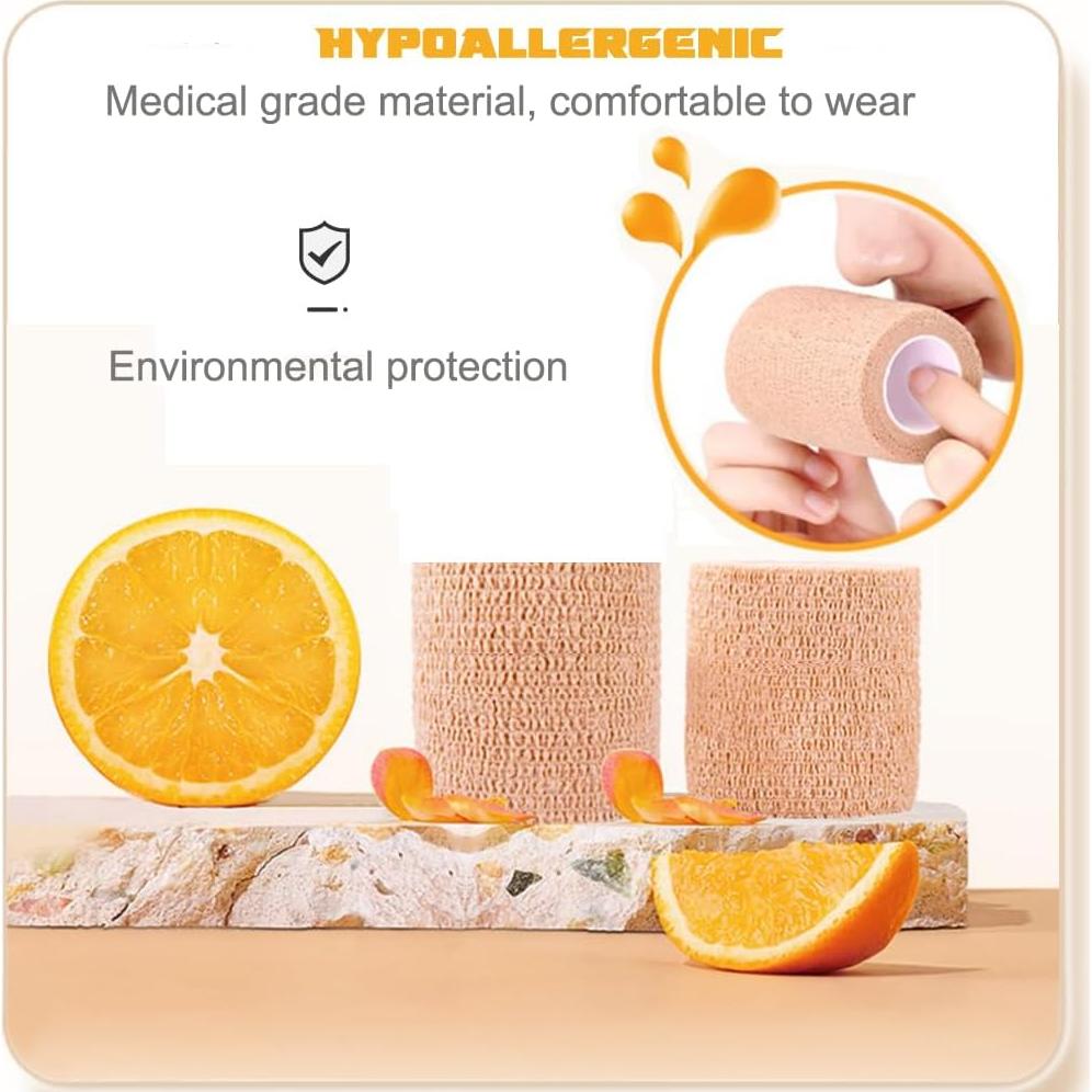 Venda Autoadhesiva QUMY 6 Rollos 5,08 cm x 4,57 m para Mascotas