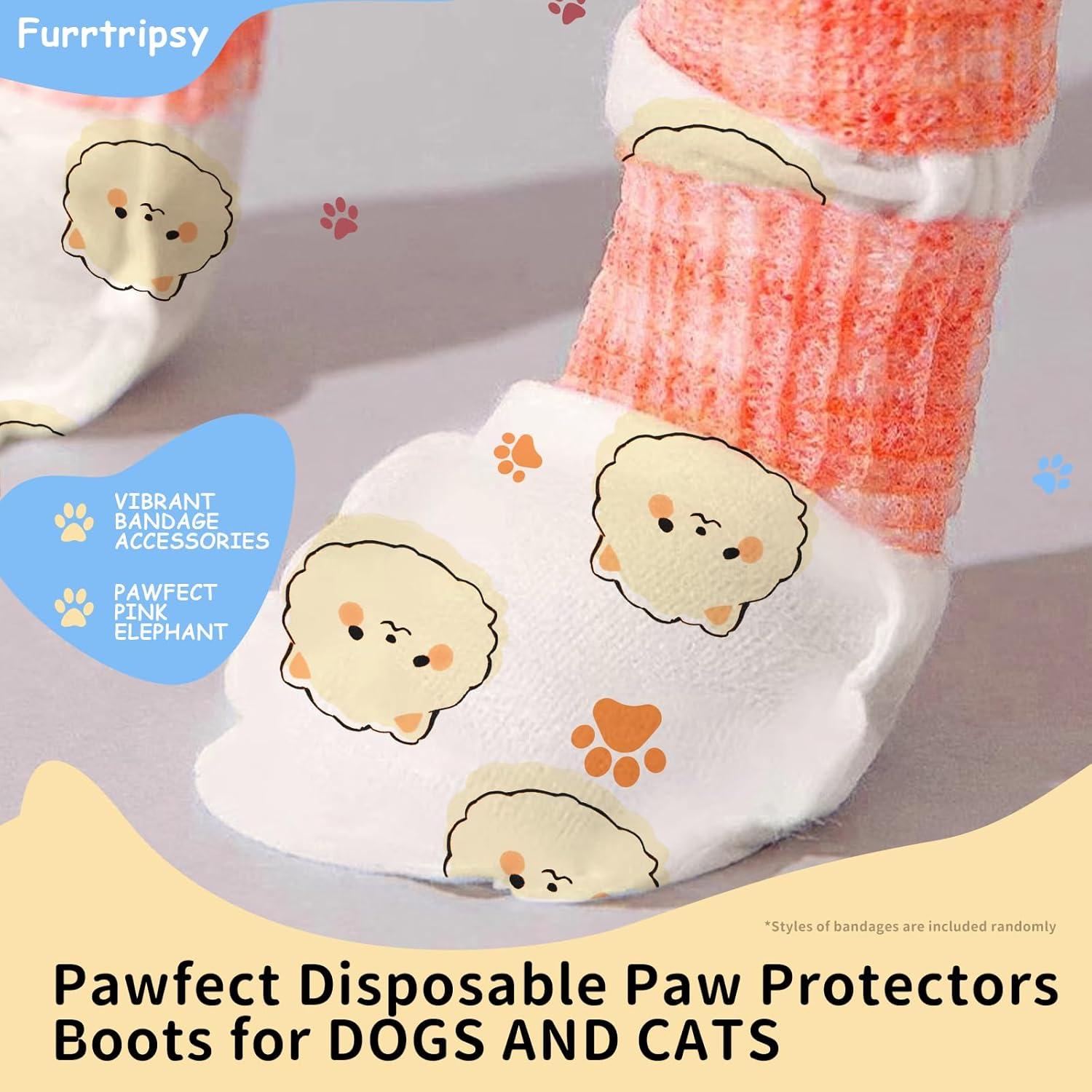 Botas Desechables para Perros Furrtripsy M 32 Piezas