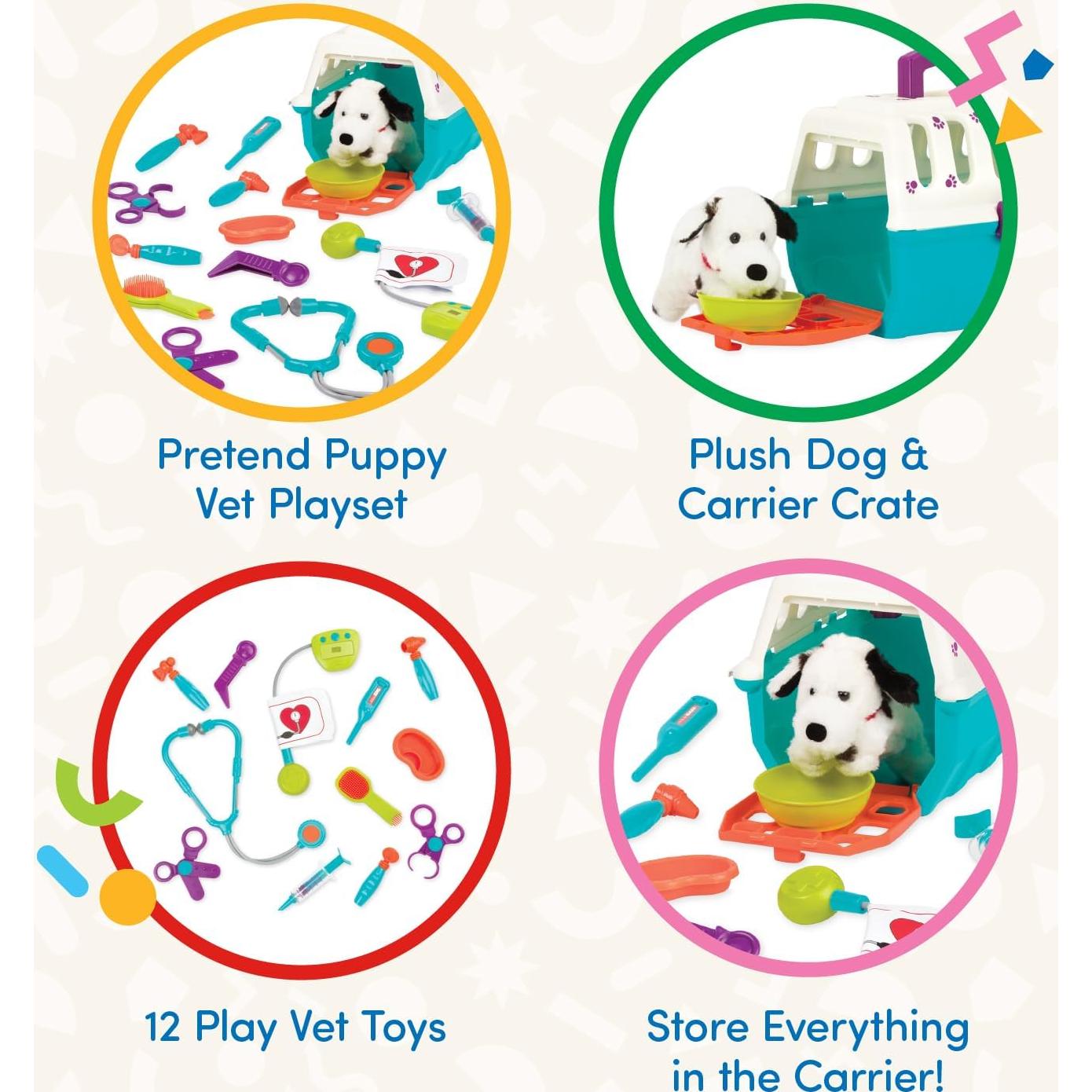 Juego de Veterinario Battat con Cachorro Dálmata - 15 Piezas