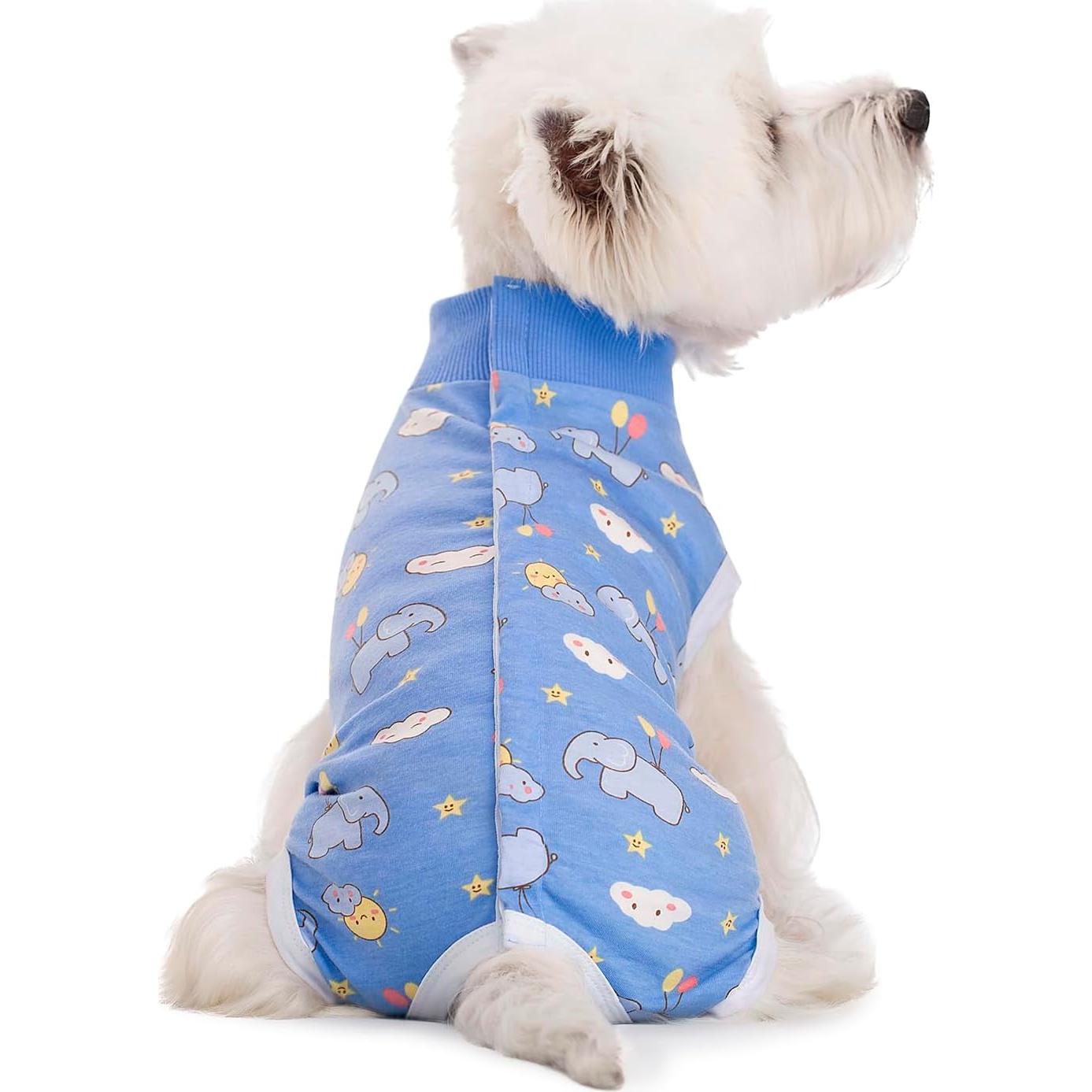 2 Trajes de Recuperación para Perros y Gatos Miaododo L Azul