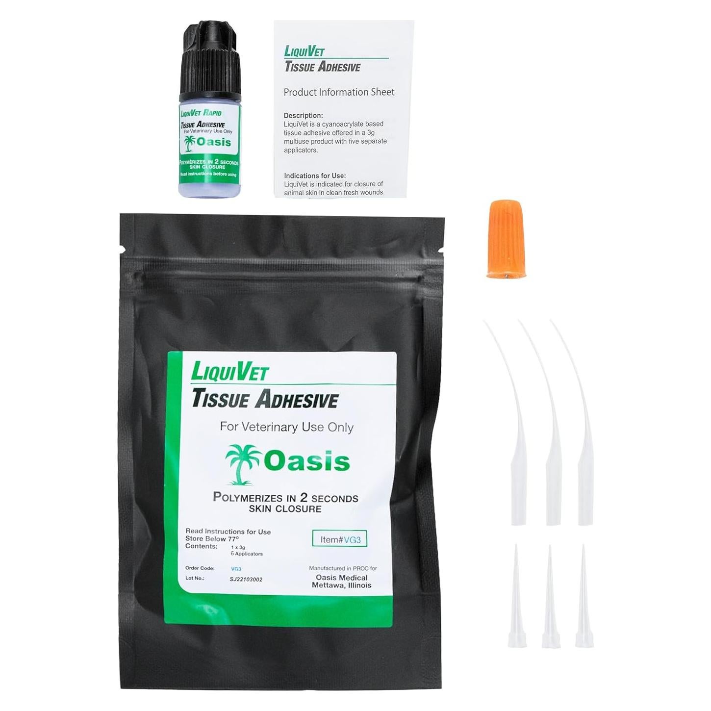 Adhesivo Tisular Liquivet Rápido 3mL para Veterinaria