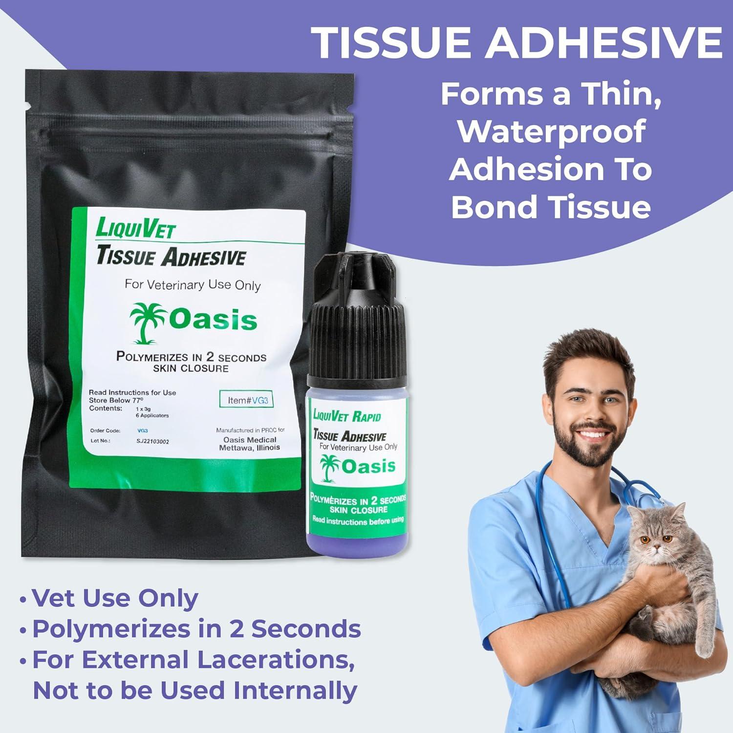 Adhesivo Tisular Liquivet Rápido 3mL para Veterinaria