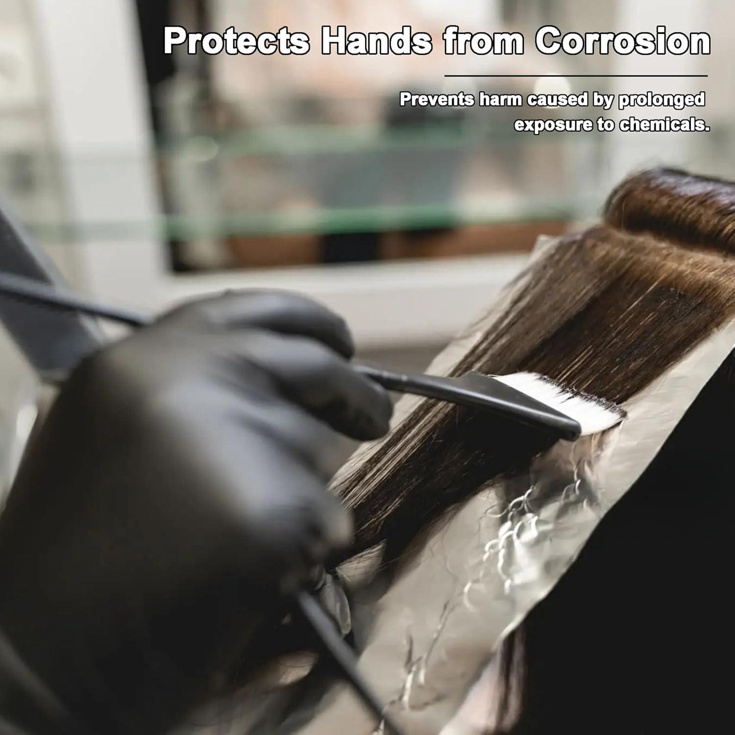 Guantes de Nitrilo Negros 100 Pcs Sin Polvo Antideslizantes