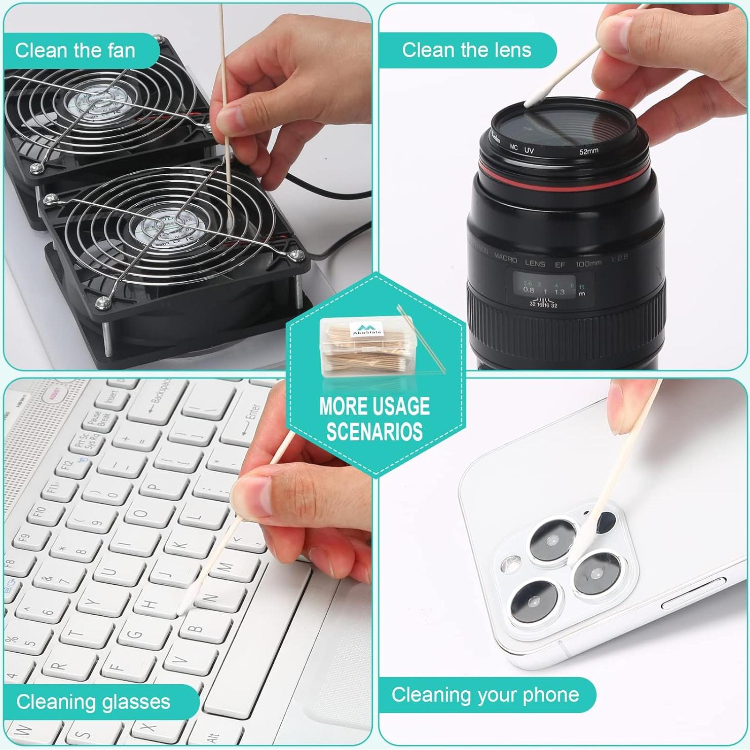 Hisopos de limpieza para perros AklSlale 400 unidades 15 cm