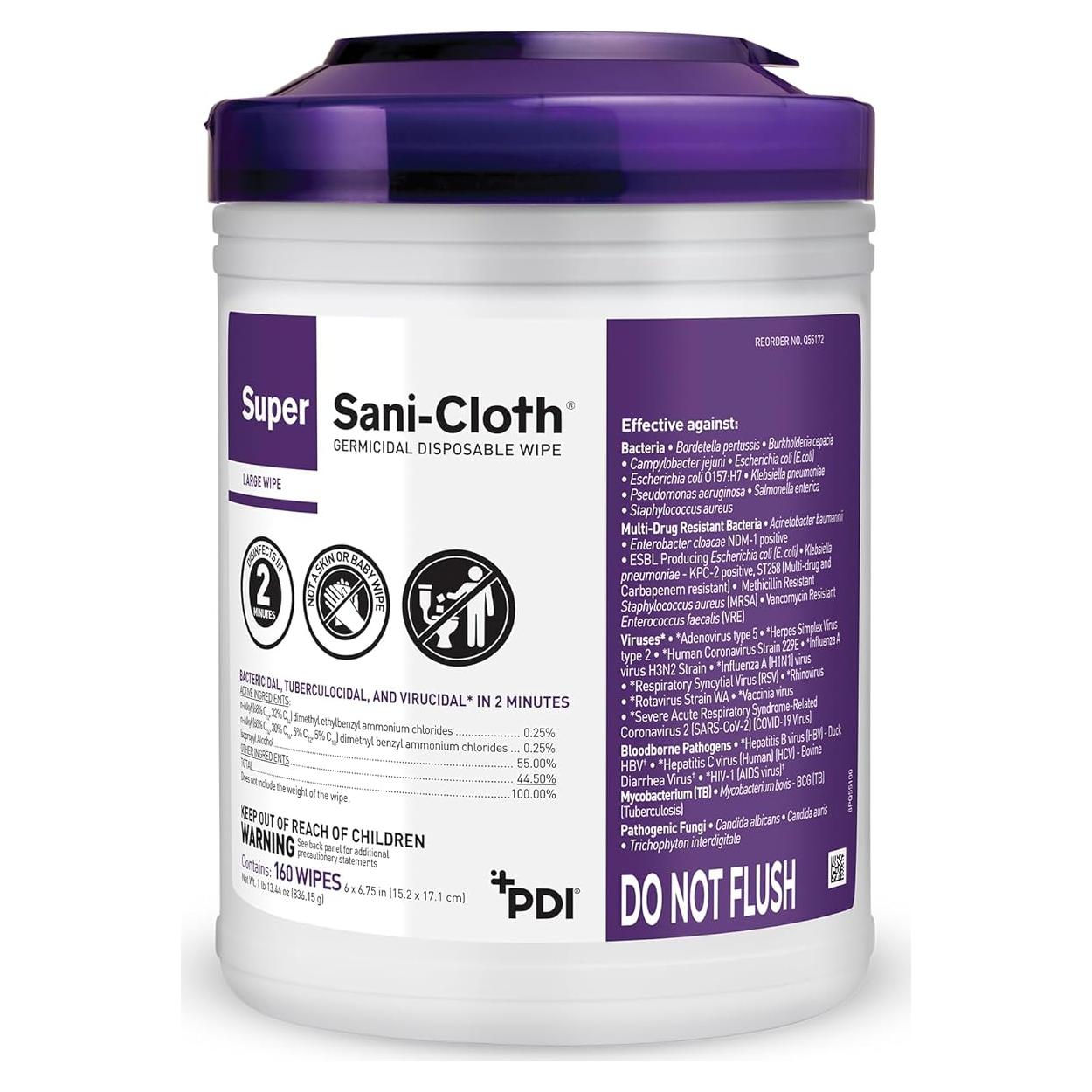 Toallitas Desinfectantes Super Sani-Cloth 160 Cuentos