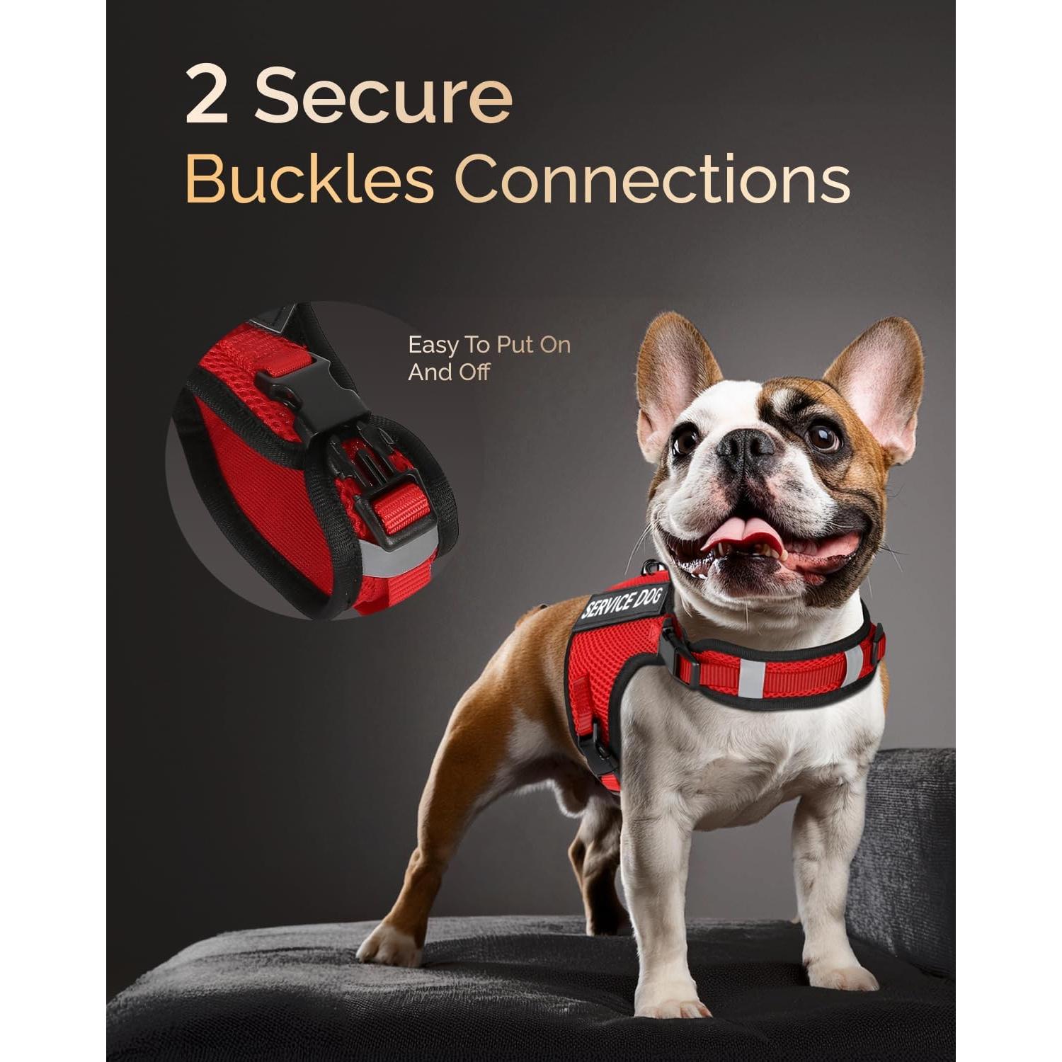 Chaleco para Perros de Servicio FAYOGOO Rojo Talla S