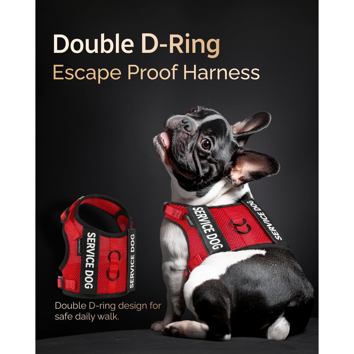 Chaleco para Perros de Servicio FAYOGOO Rojo Talla S