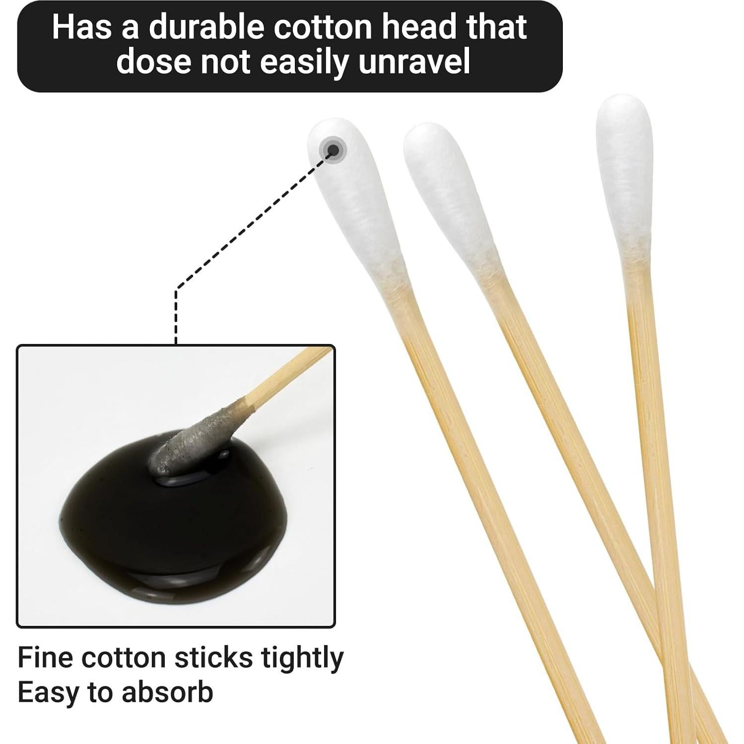 Hisopos de Algodón Guntechkit 600 Puntas para Limpieza