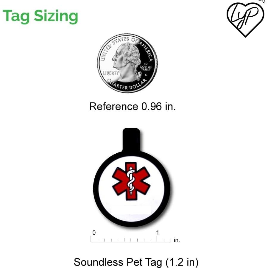 Etiqueta de Identificación de Perro LYP Silicona Hueso 3,05 cm