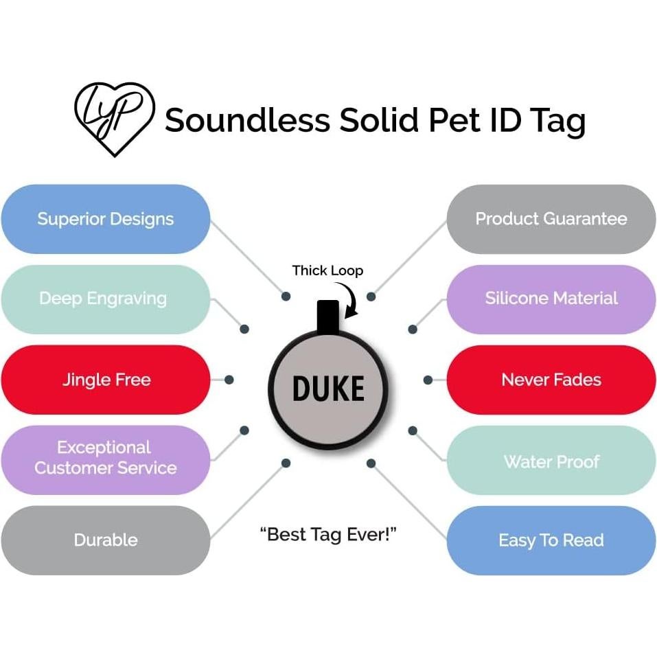 Etiqueta de Identificación de Perro LYP Silicona Hueso 3,05 cm