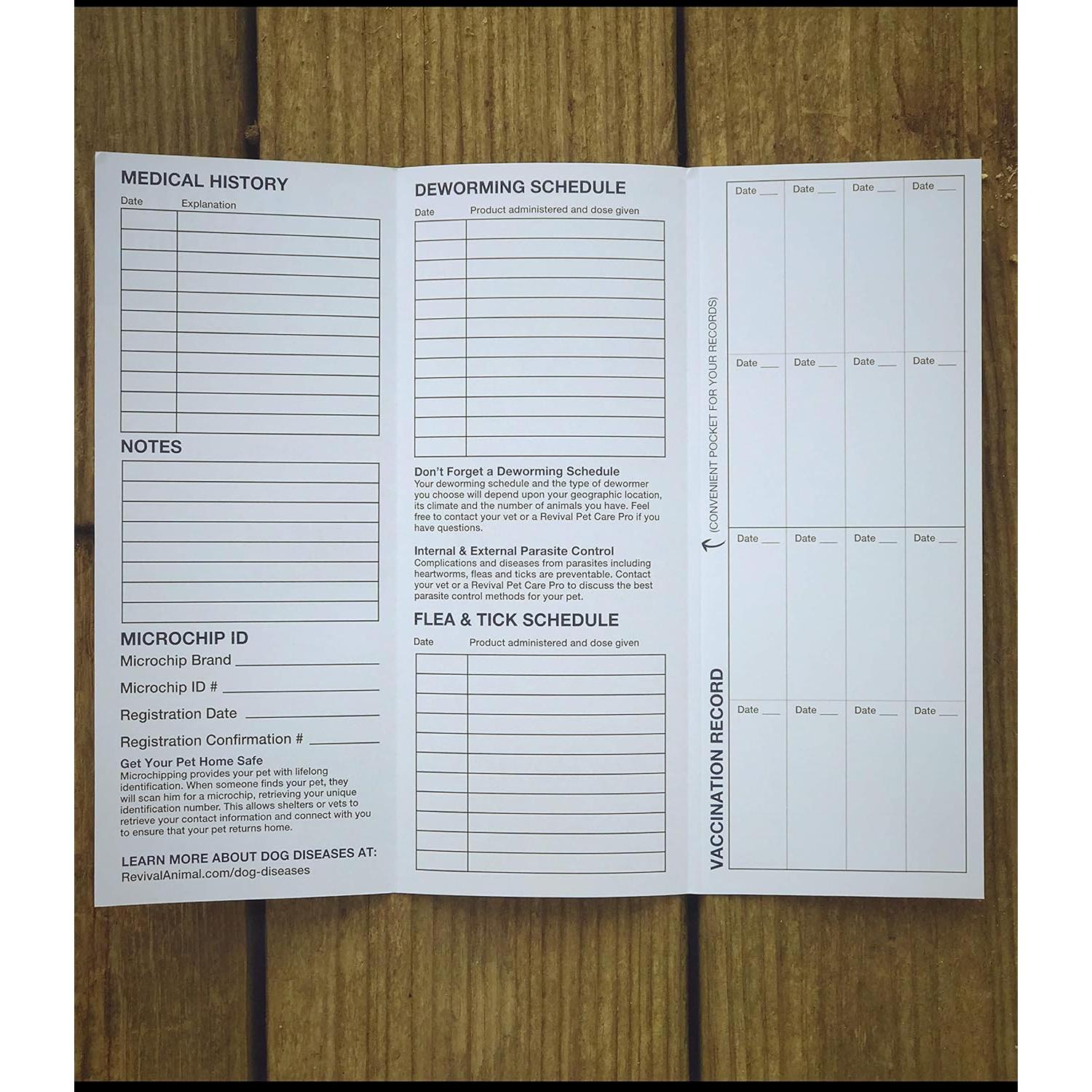 Registros de Salud para Perros Revival Animal Health 25 pk