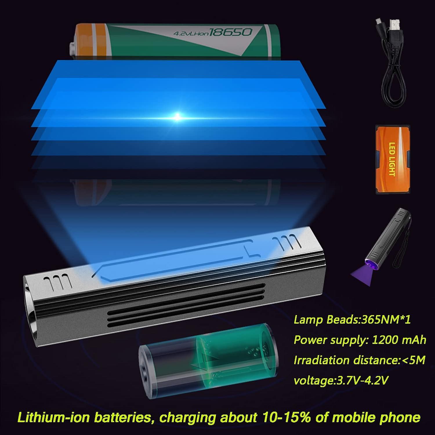 Linterna UV Denlydom 365nm para detección de hongos en gatos