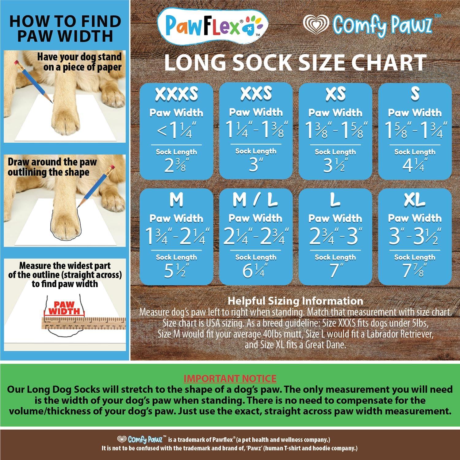 Calcetines Antideslizantes PawFlex para Mascotas Mediano/Grande