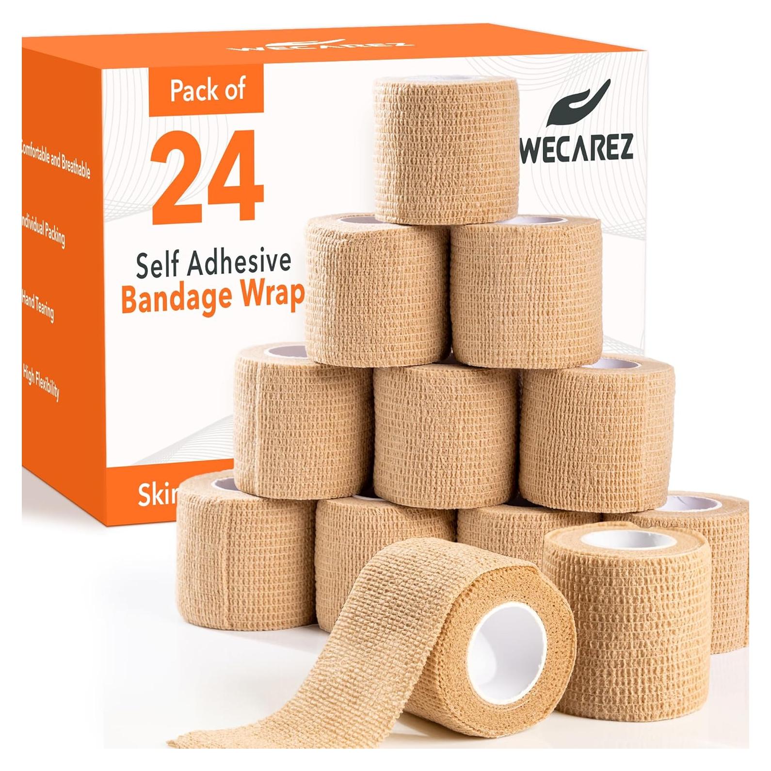 Venda Cohesiva Autoadhesiva Wecarez 2" x 5yds - 24 Rollos Piel