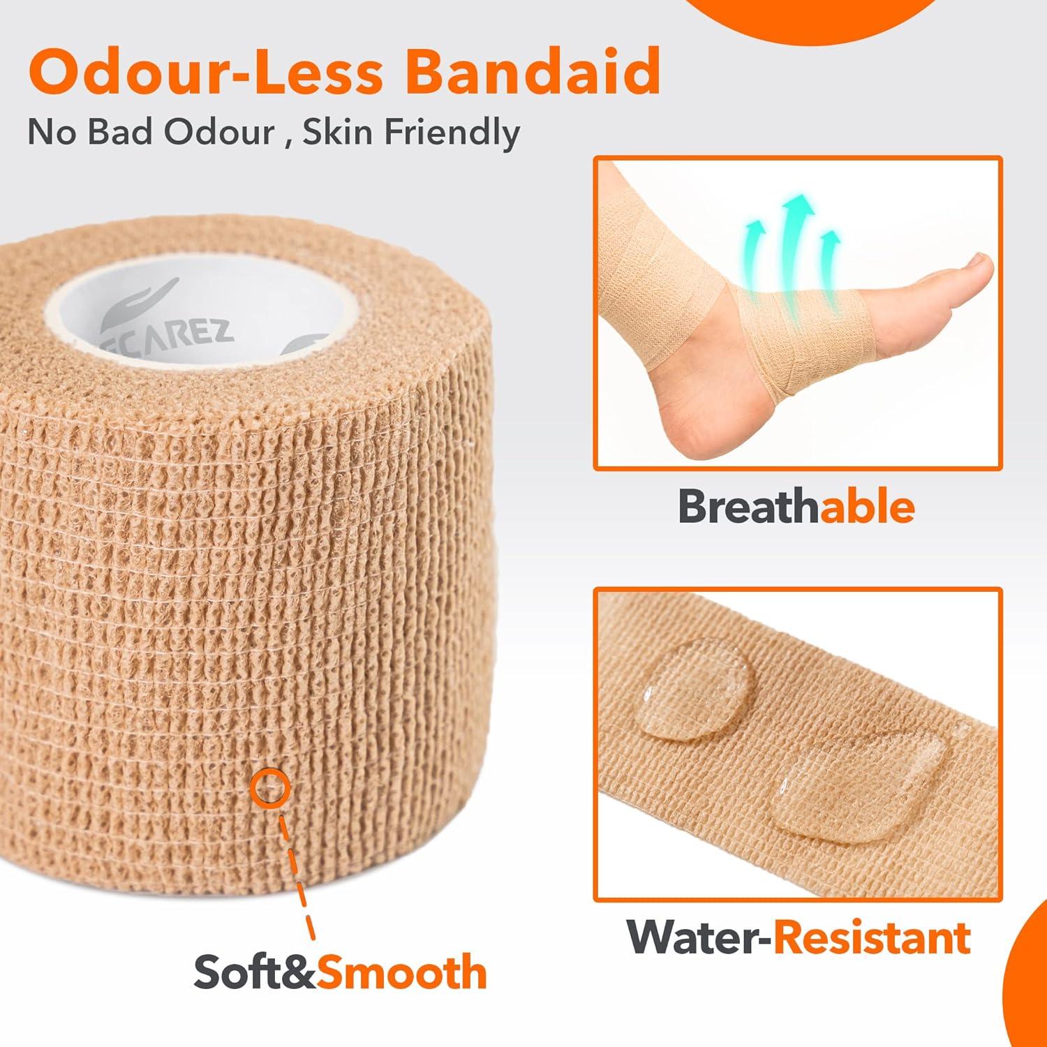 Venda Cohesiva Autoadhesiva Wecarez 2" x 5yds - 24 Rollos Piel