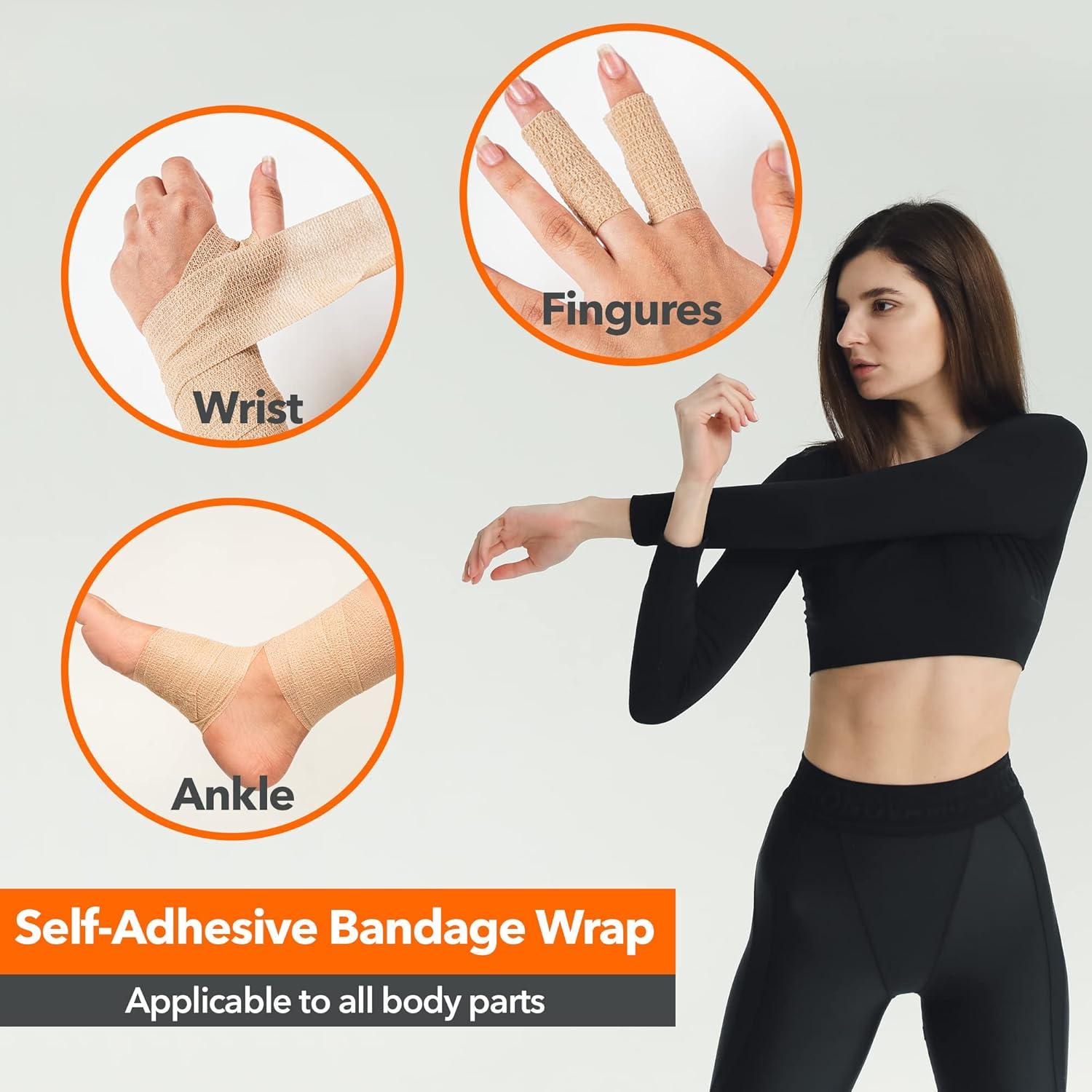 Venda Cohesiva Autoadhesiva Wecarez 2" x 5yds - 24 Rollos Piel