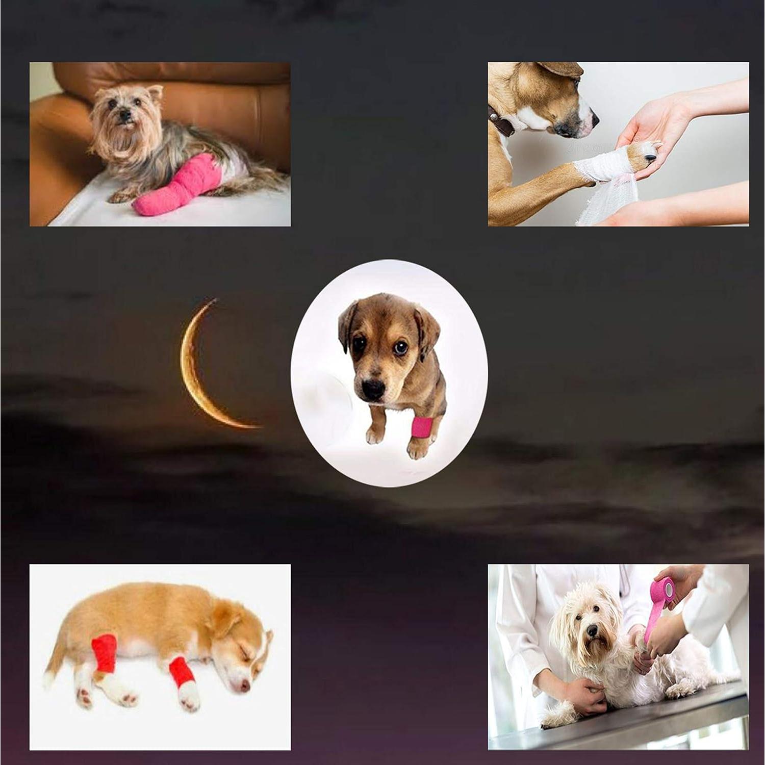 Paquete de 15 Rollos de Venda Cohesiva 5,08 cm x 4,57 m Negro